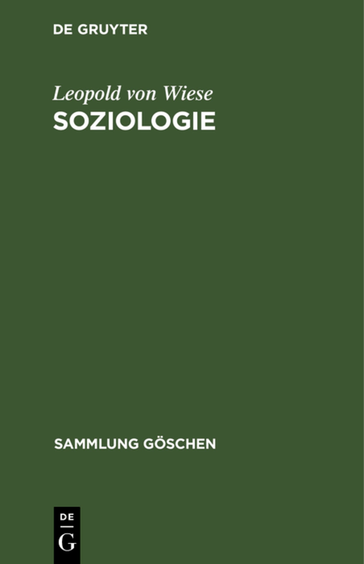 Cover image for Soziologie ISBN 9783112304686