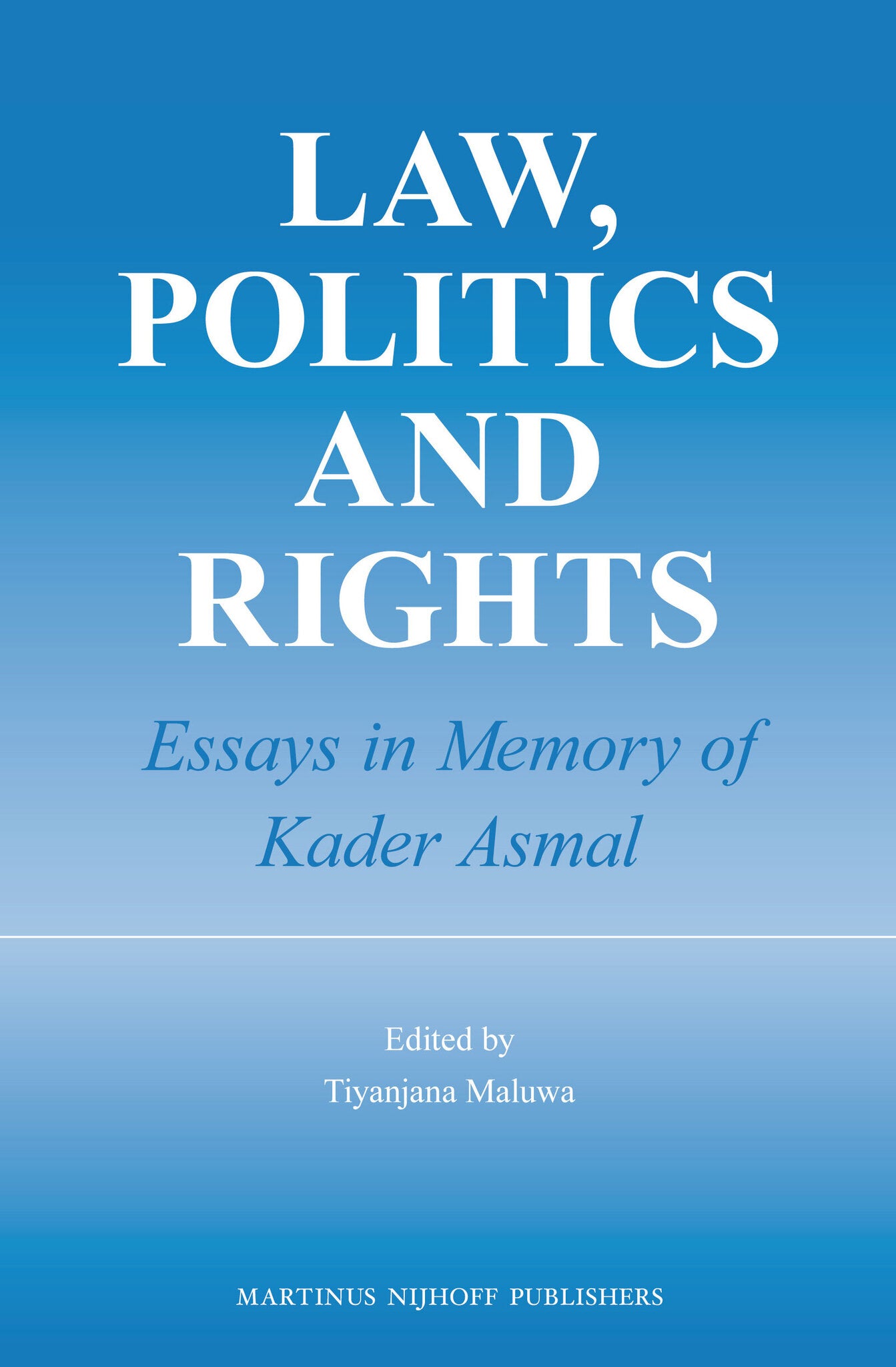 Cover image for Law, Politics and Rights ISBN 9789004249011