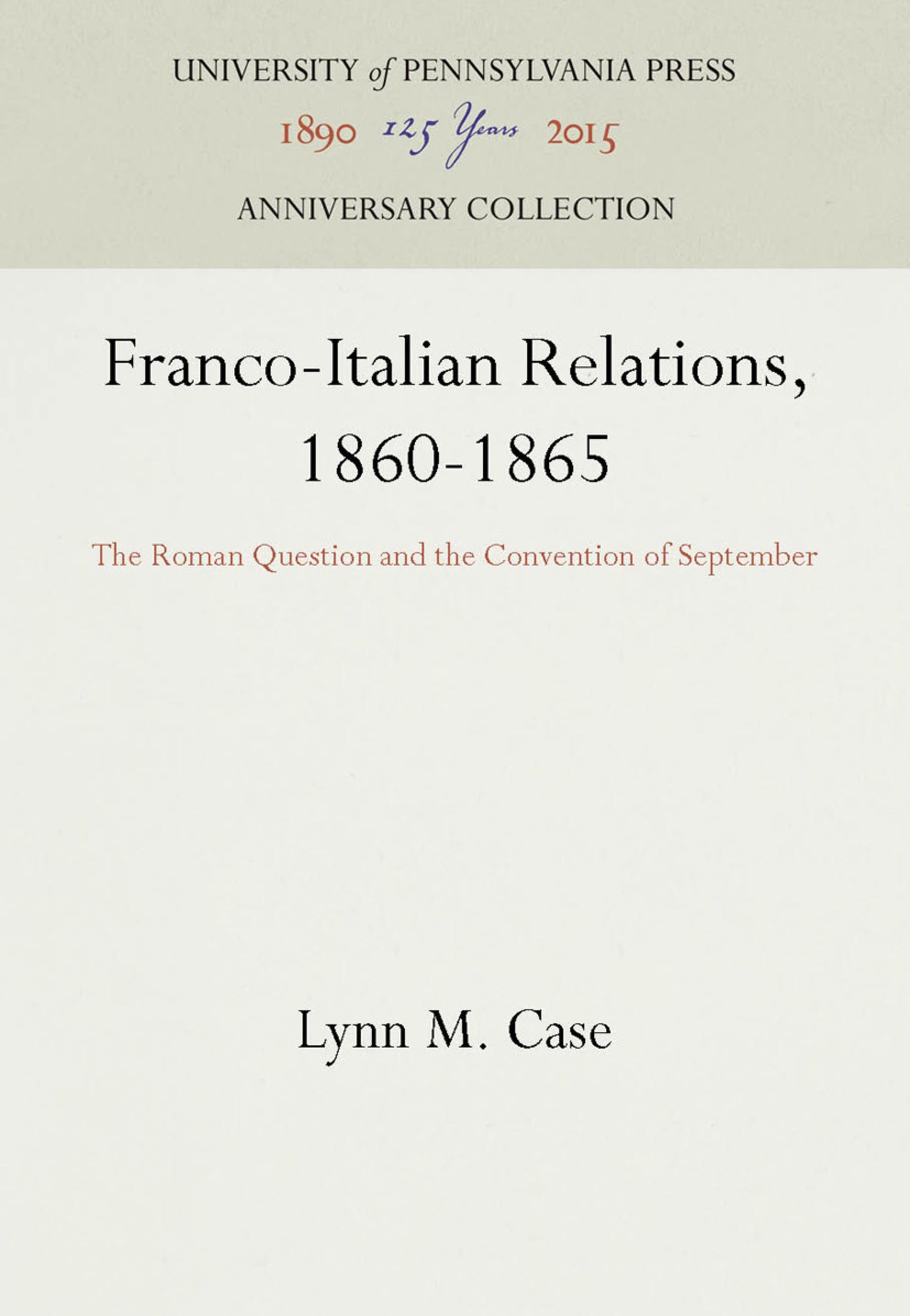 Franco-Italian Relations, 1860-1865