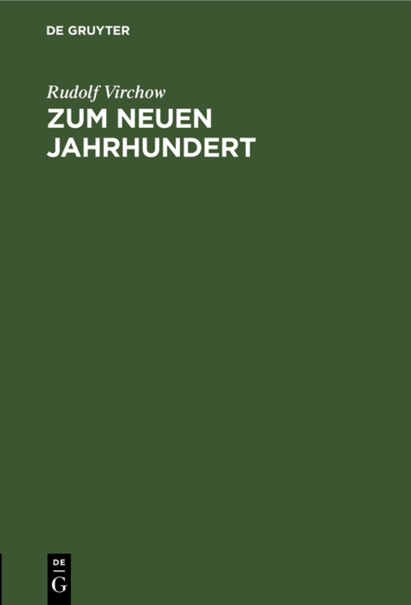 Zum neuen Jahrhundert