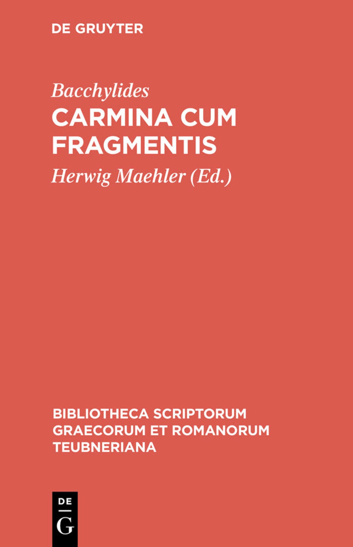 Cover image for Carmina cum fragmentis ISBN 9783598711169