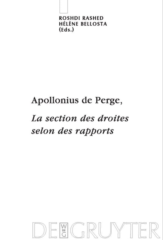 Apollonius de Perge, La section des droites selon des rapports