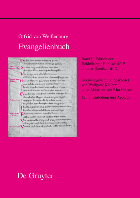 Edition der Heidelberger Handschrift P (Codex Pal. Lat. 52) und der Handschrift D (Codex Discissus: Bonn, Berlin/Krakau, Wolfenbüttel)