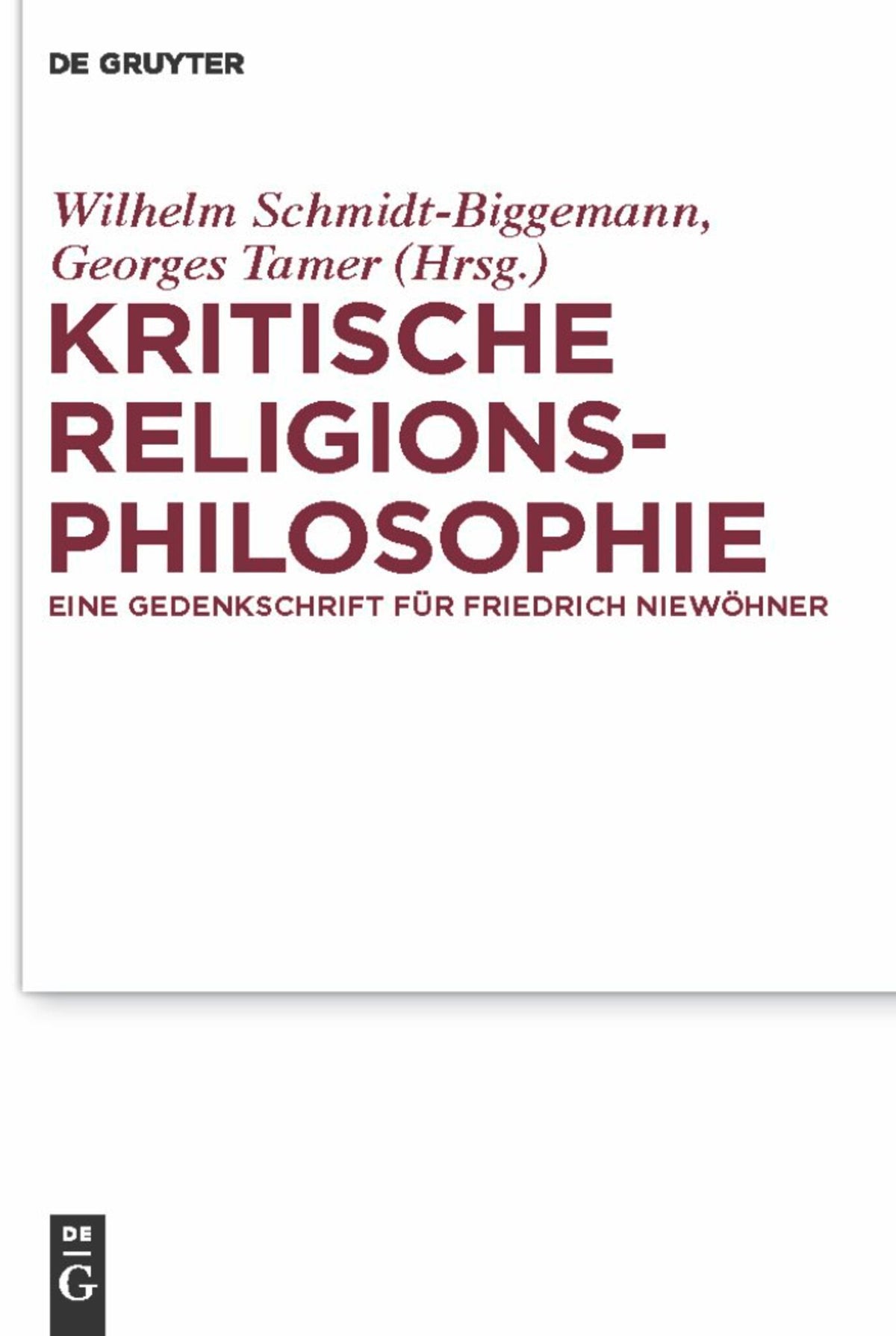 Cover image for Kritische Religionsphilosophie ISBN 9783110247541
