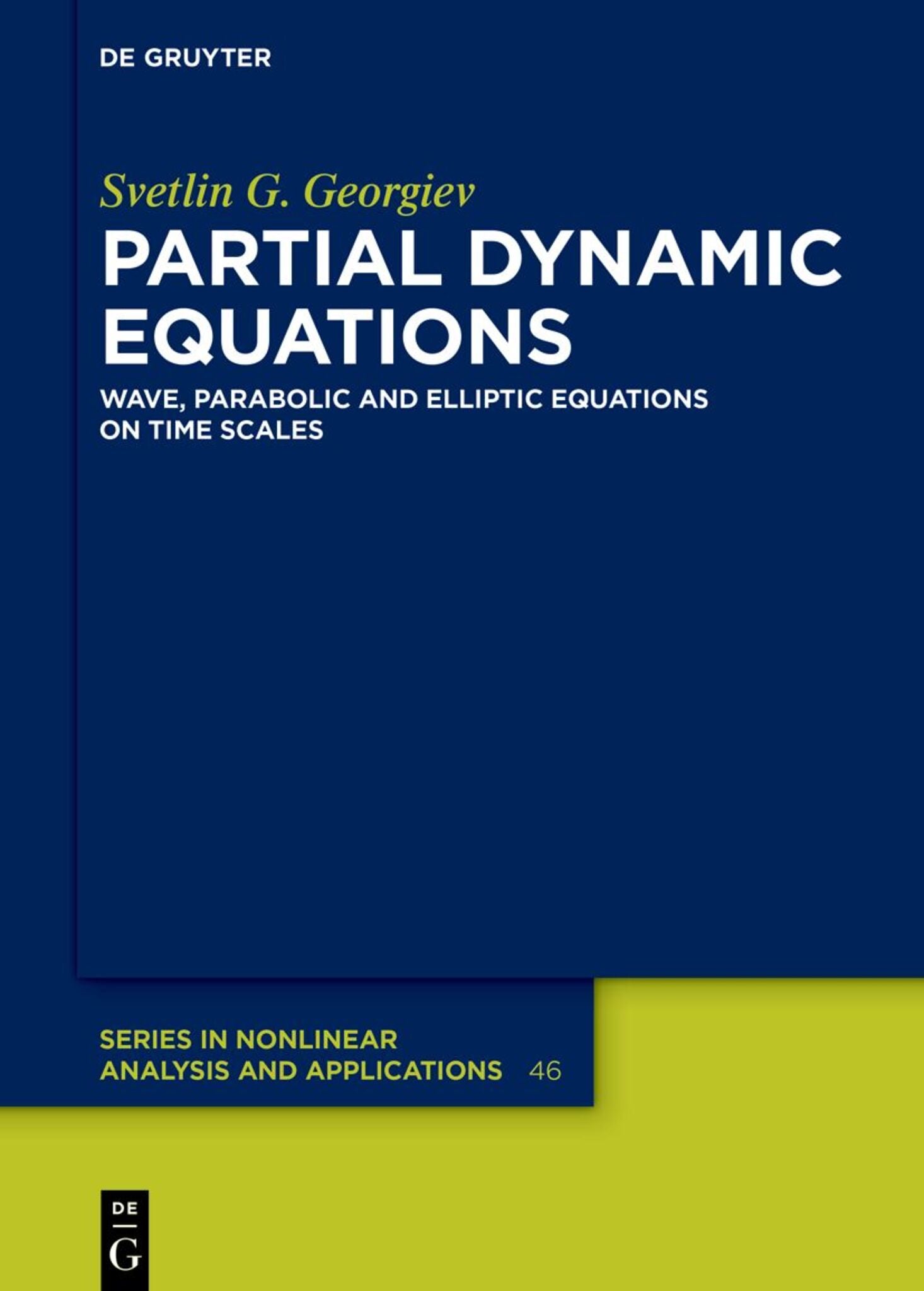 Cover image for Partial Dynamic Equations ISBN 9783111635514