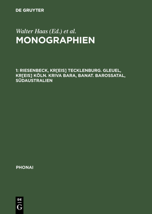 Riesenbeck, Kr[eis] Tecklenburg. Gleuel, Kr[eis] Köln. Kriva Bara, Banat. Barossatal, Südaustralien