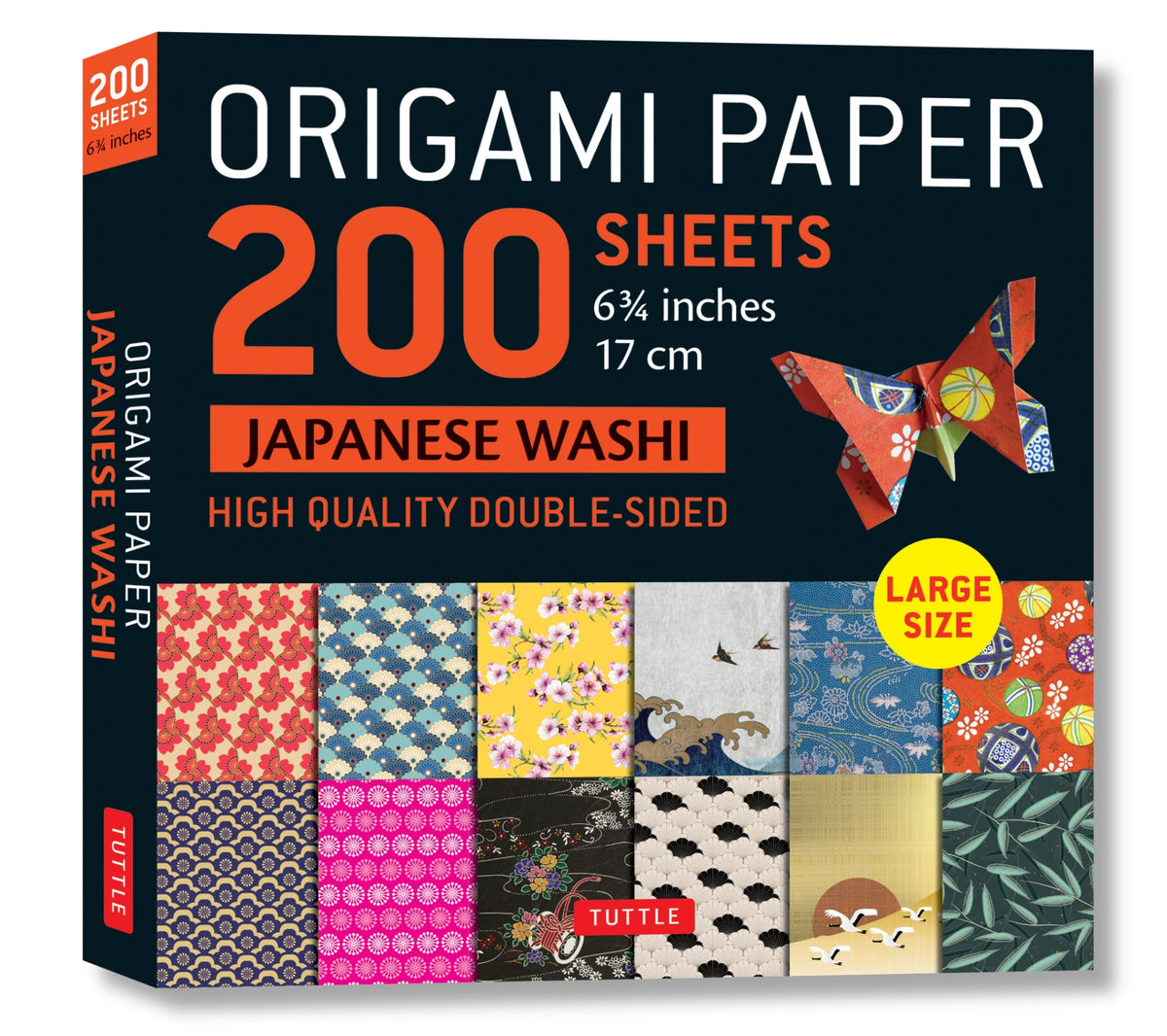 Origami Paper 200 sheet Japanese Washi Patterns 6 3/4" 17 cm