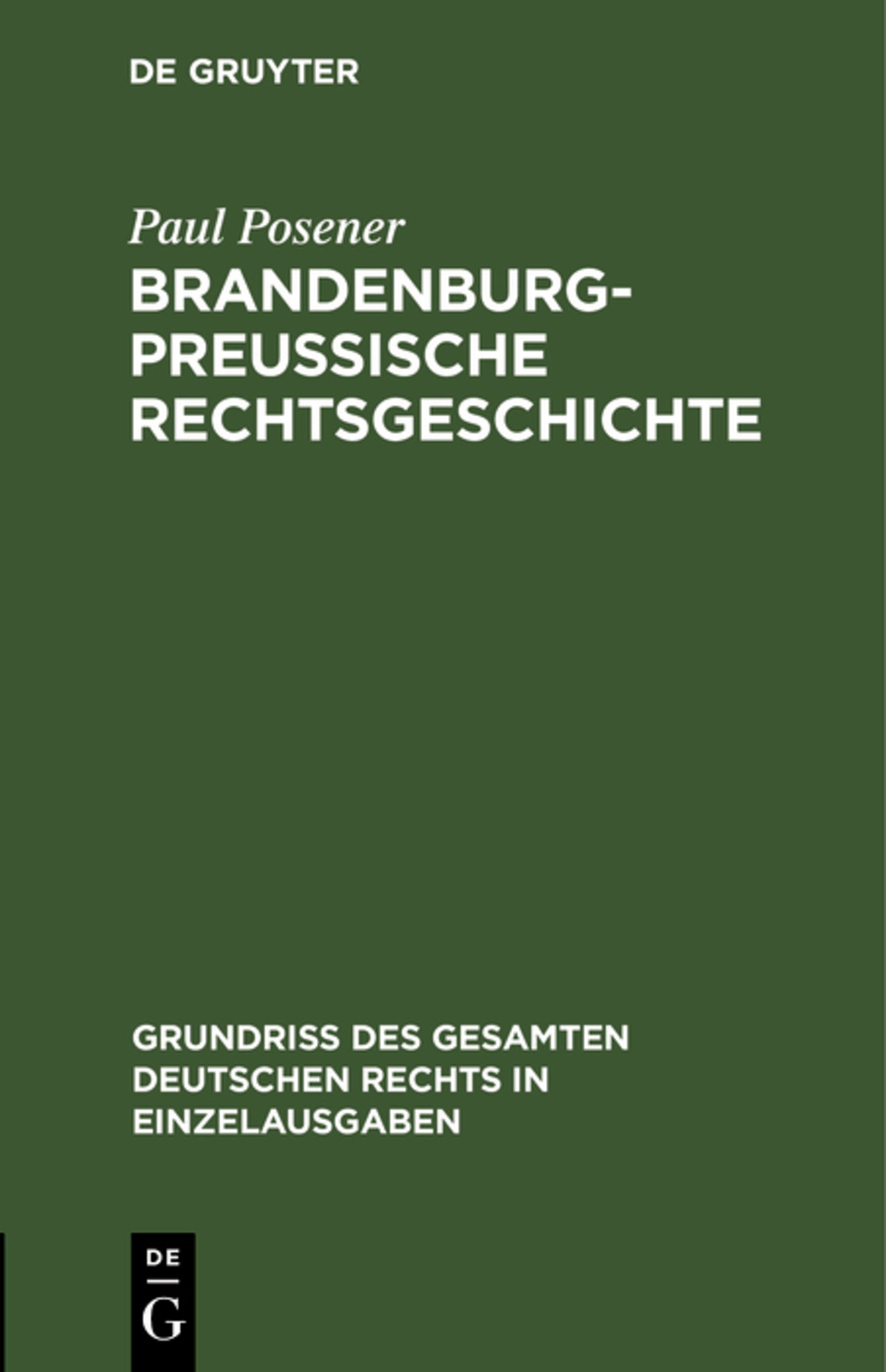 Brandenburg-preußische Rechtsgeschichte