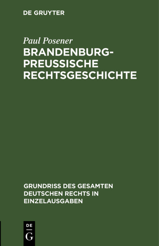 Brandenburg-preußische Rechtsgeschichte
