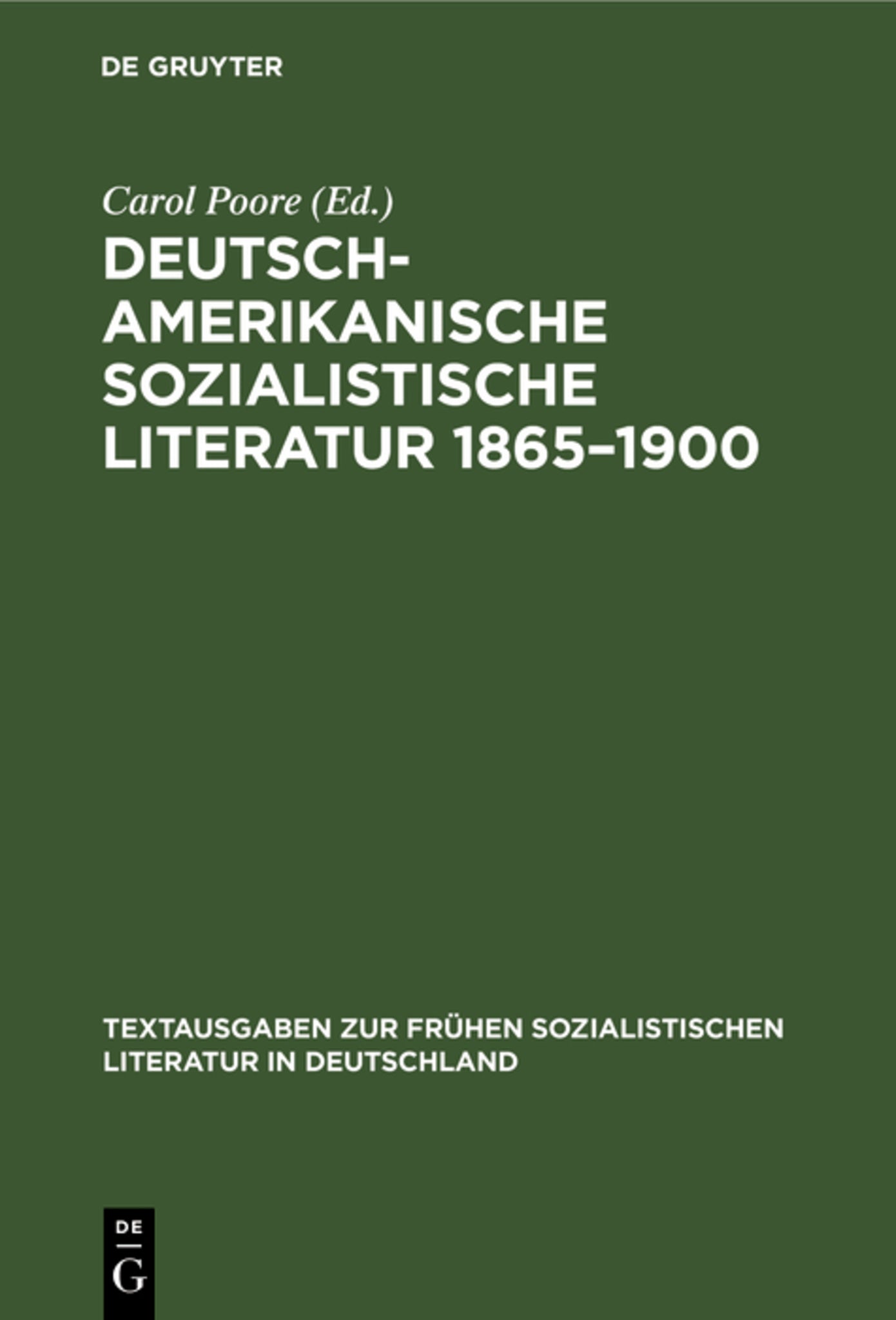 Deutsch-amerikanische sozialistische Literatur 1865–1900