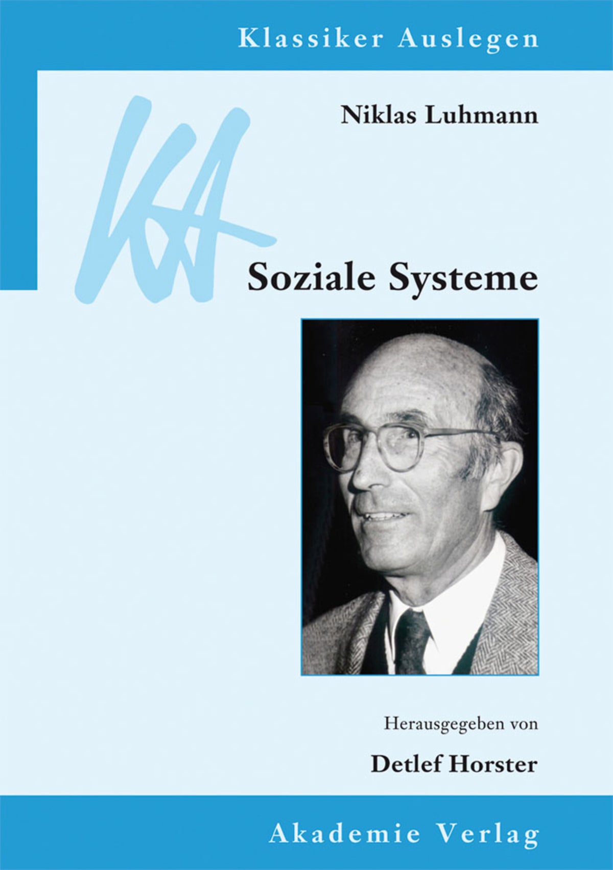 Cover image for Niklas Luhmann: Soziale Systeme ISBN 9783050051703