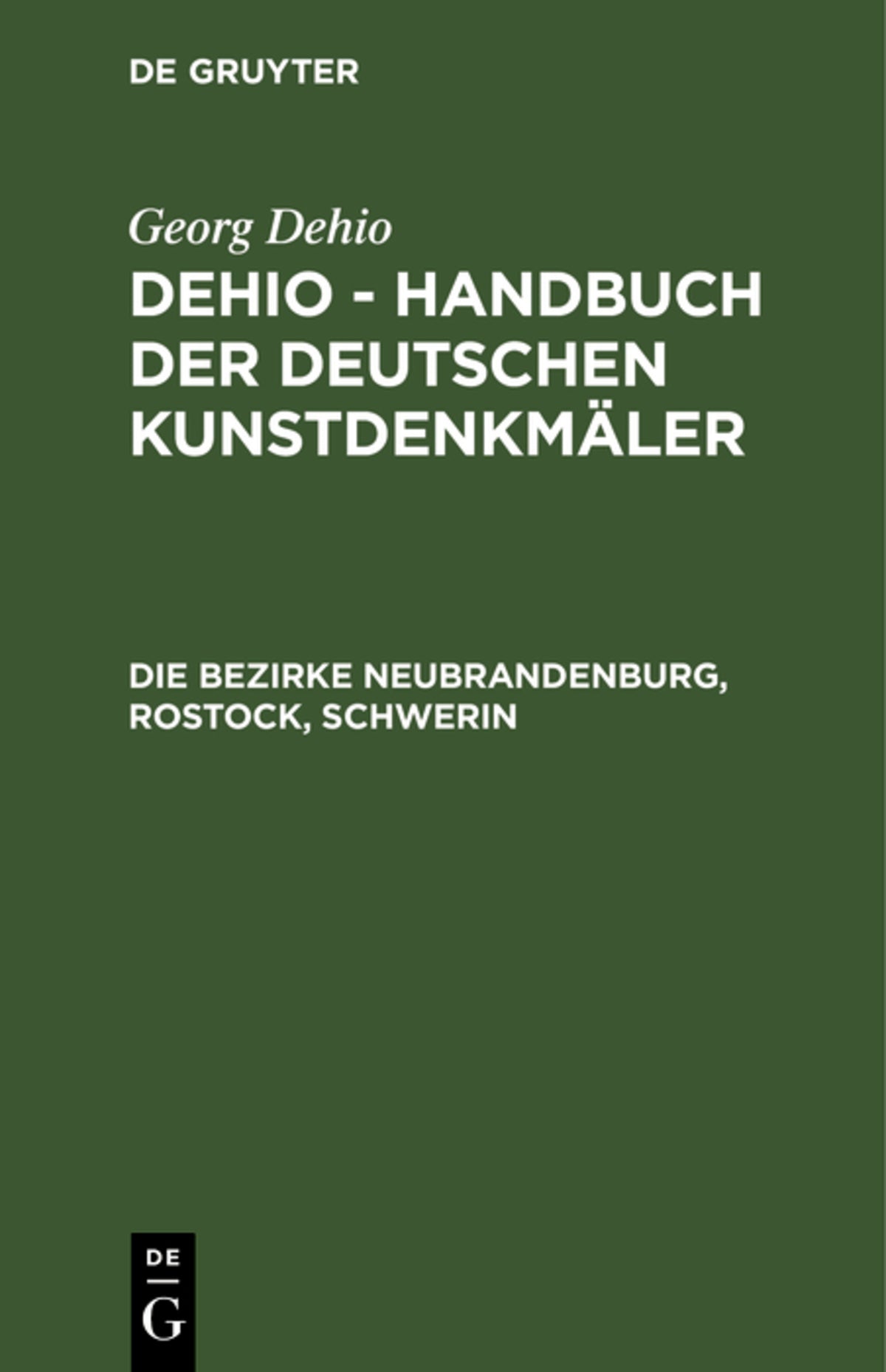 Cover image for Die Bezirke Neubrandenburg, Rostock, Schwerin ISBN 9783112641118