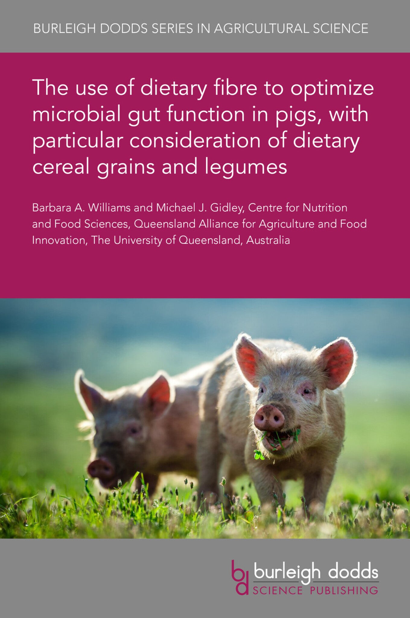 Cover image for The use of dietary fibre to optimize microbial gut function in pigs, with particular consideration of dietary cereal grains and legumes ISBN 9781801463683