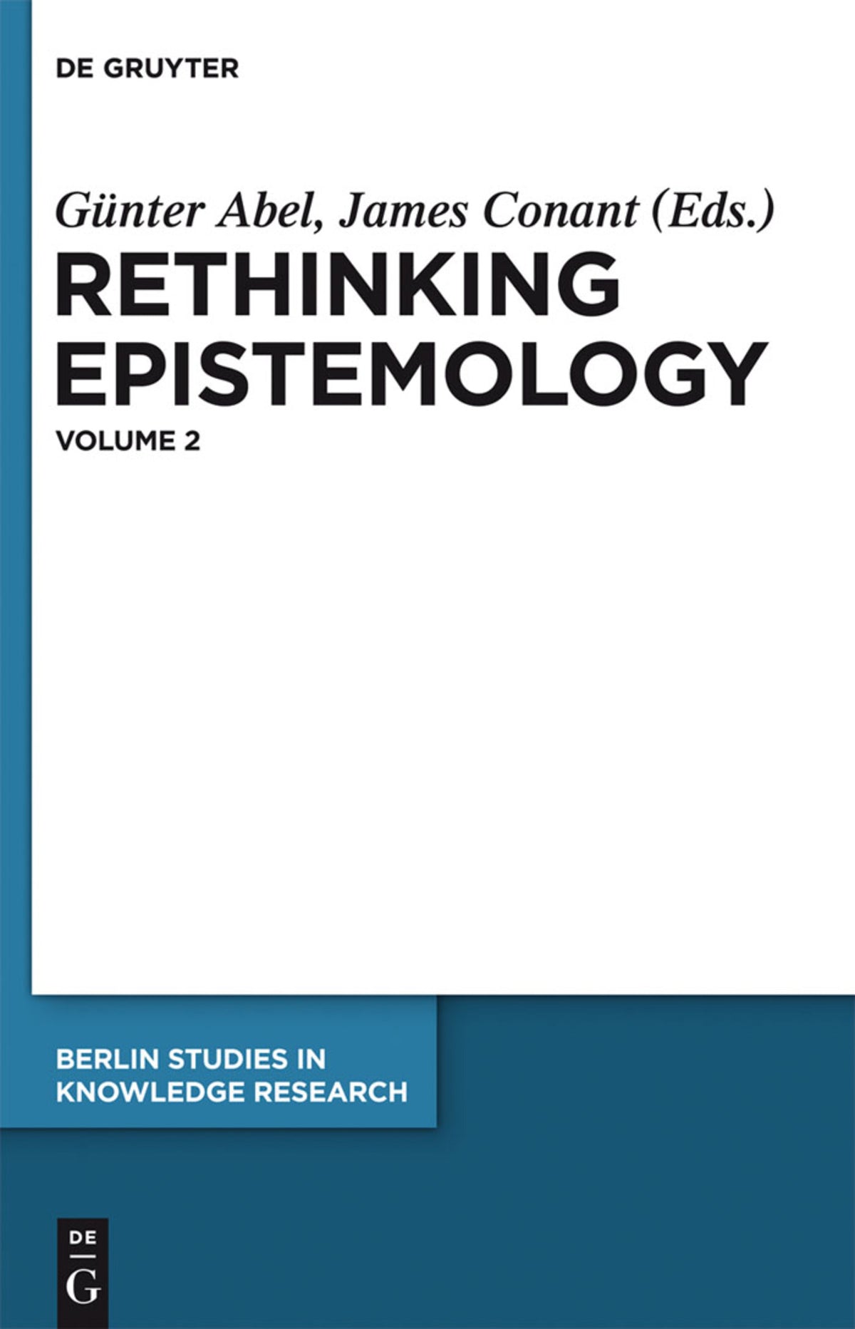 Cover image for Rethinking Epistemology ISBN 9783110277821