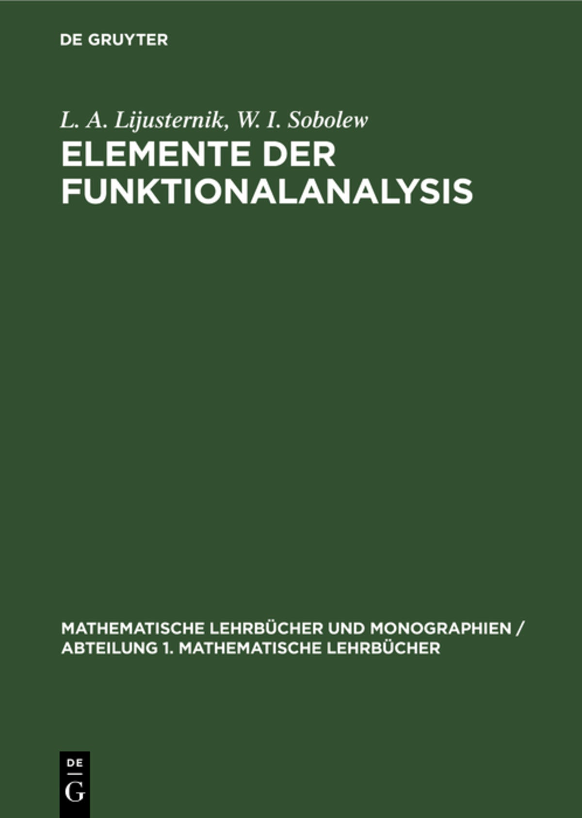 Elemente der Funktionalanalysis