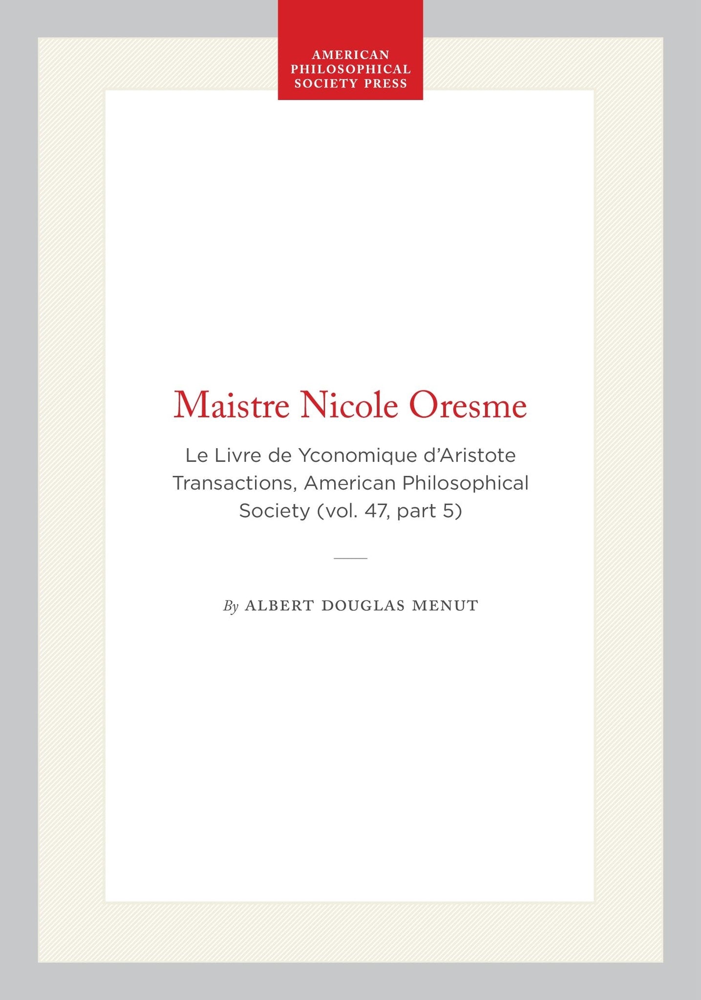 Maistre Nicole Oresme