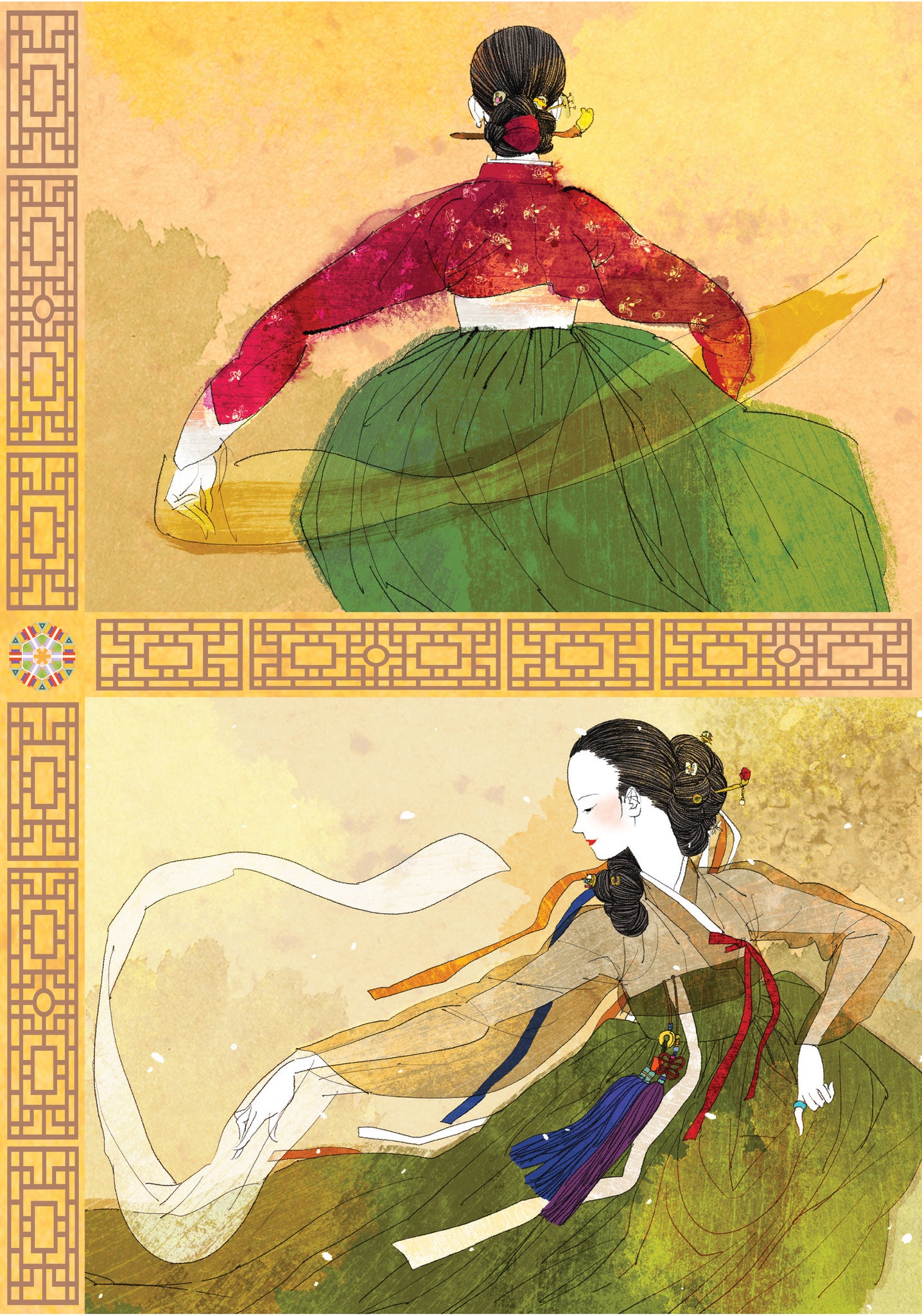 Cover image for Korean Dancers Dotted Hardcover Journal ISBN 9780804855198