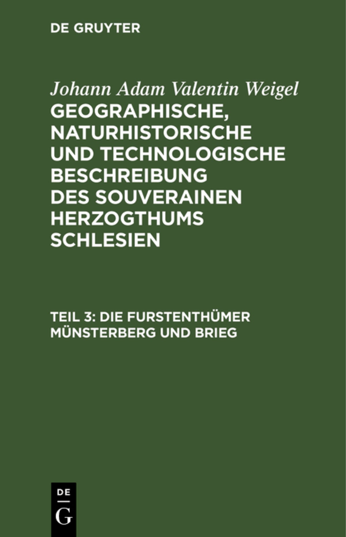 Die Furstenthümer Münsterberg und Brieg
