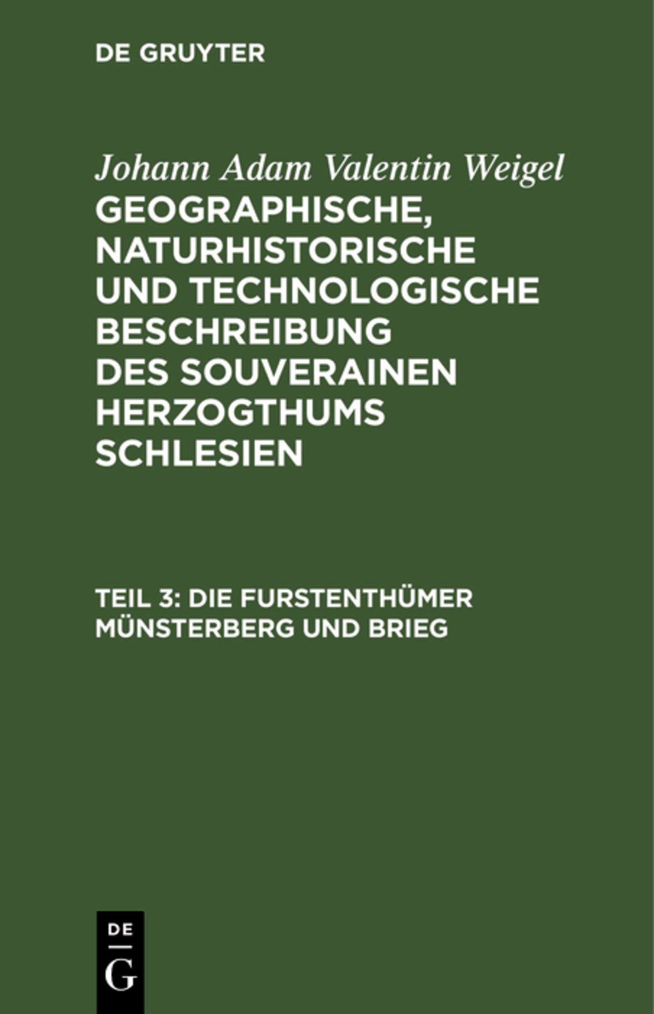 Die Furstenthümer Münsterberg und Brieg