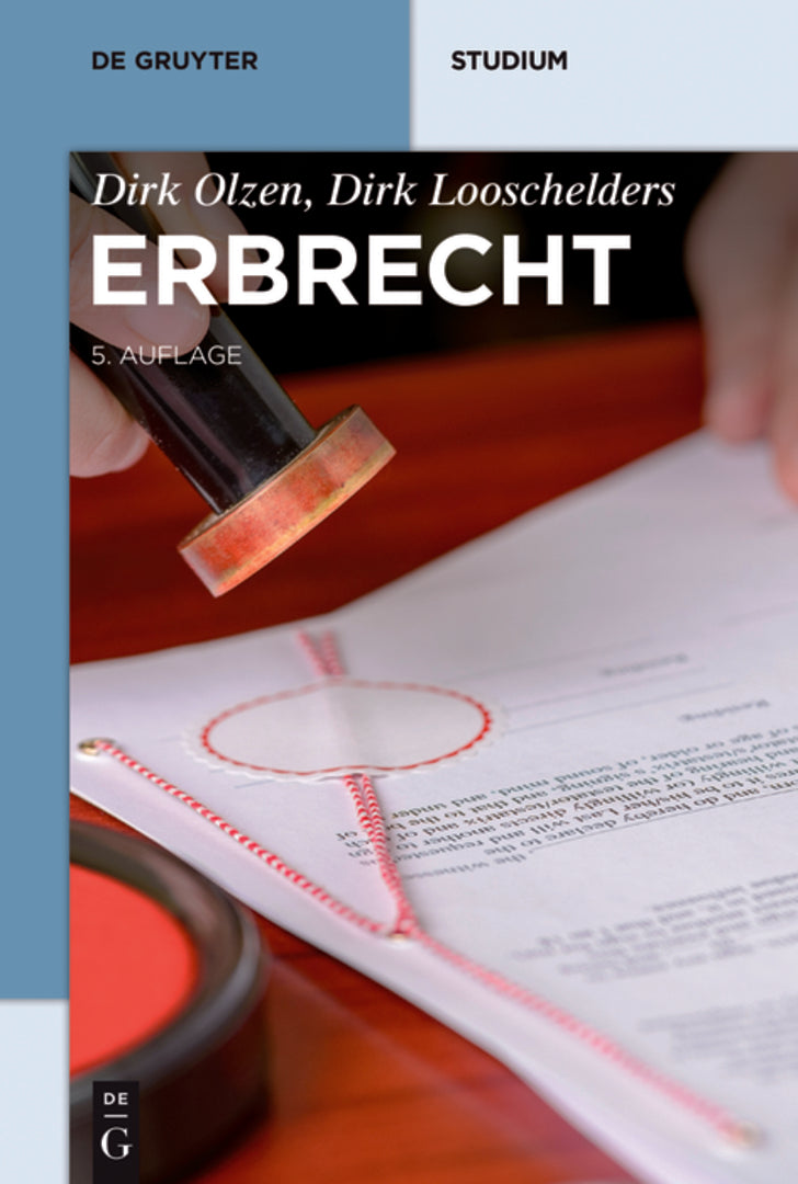 Cover image for Erbrecht ISBN 9783110486650