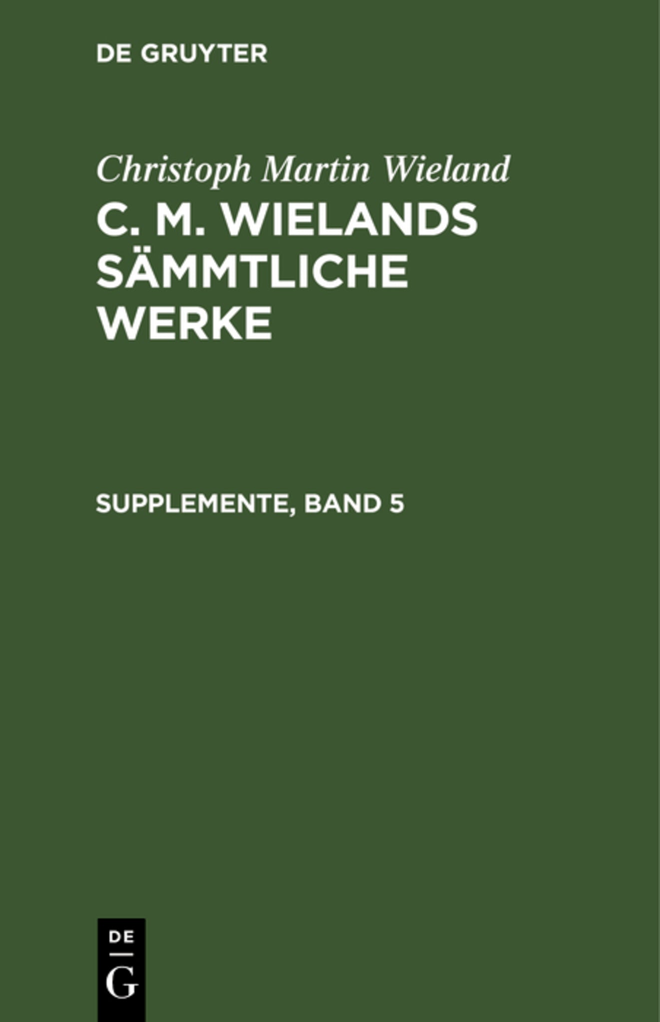 Supplemente, Band 5