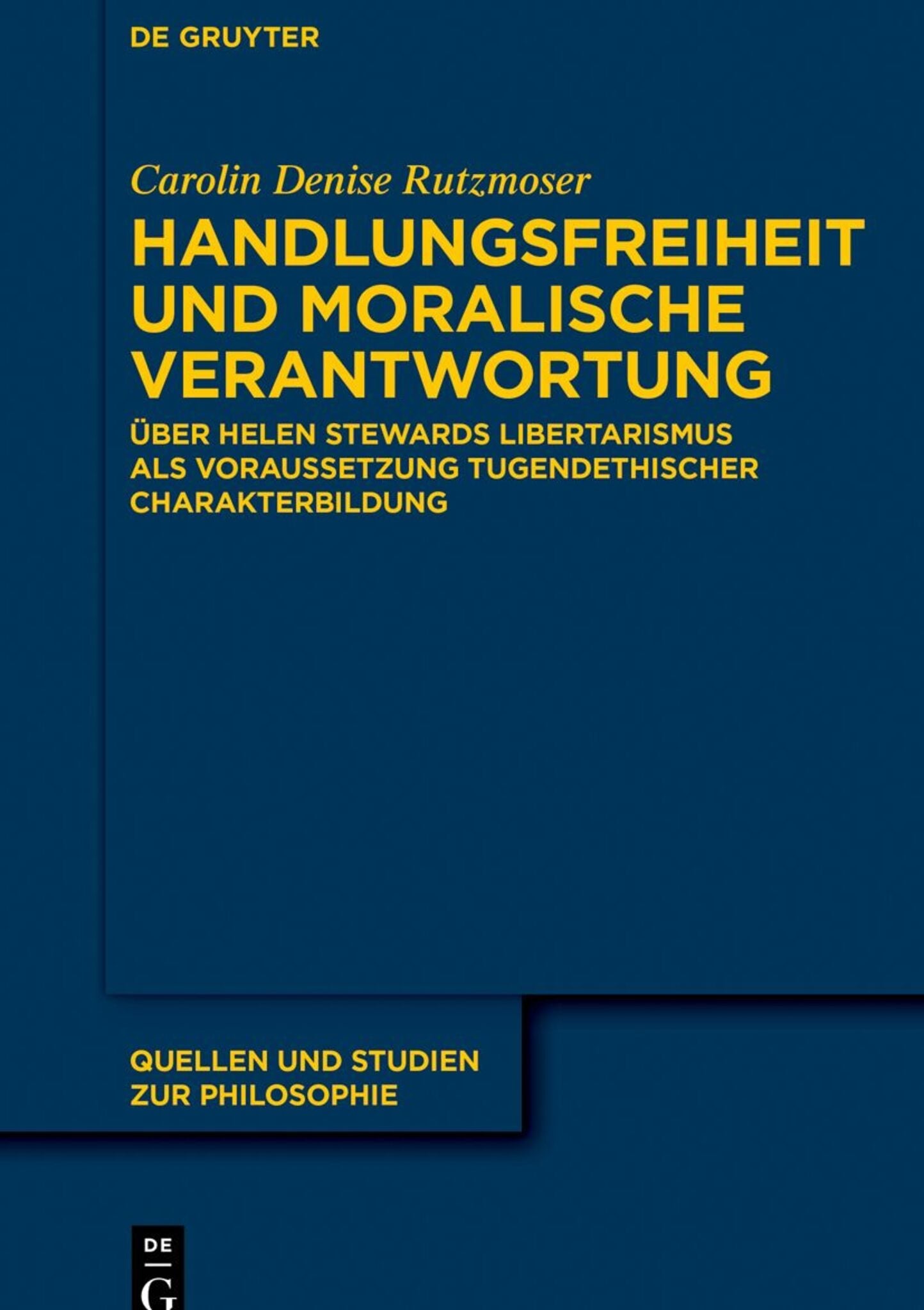 Cover image for Handlungsfreiheit und moralische Verantwortung ISBN 9783112215319