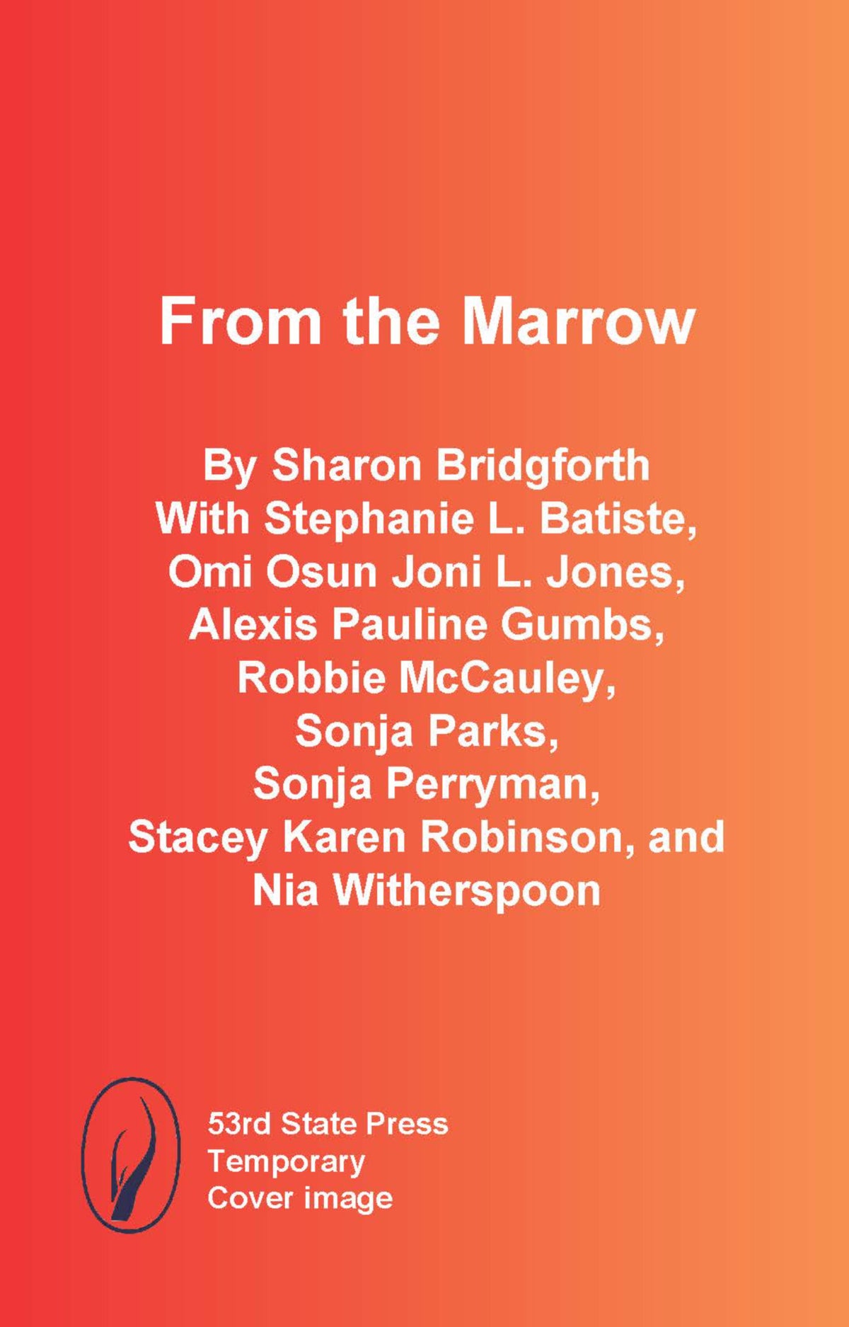 Cover image for From the Marrow ISBN 9798989946167