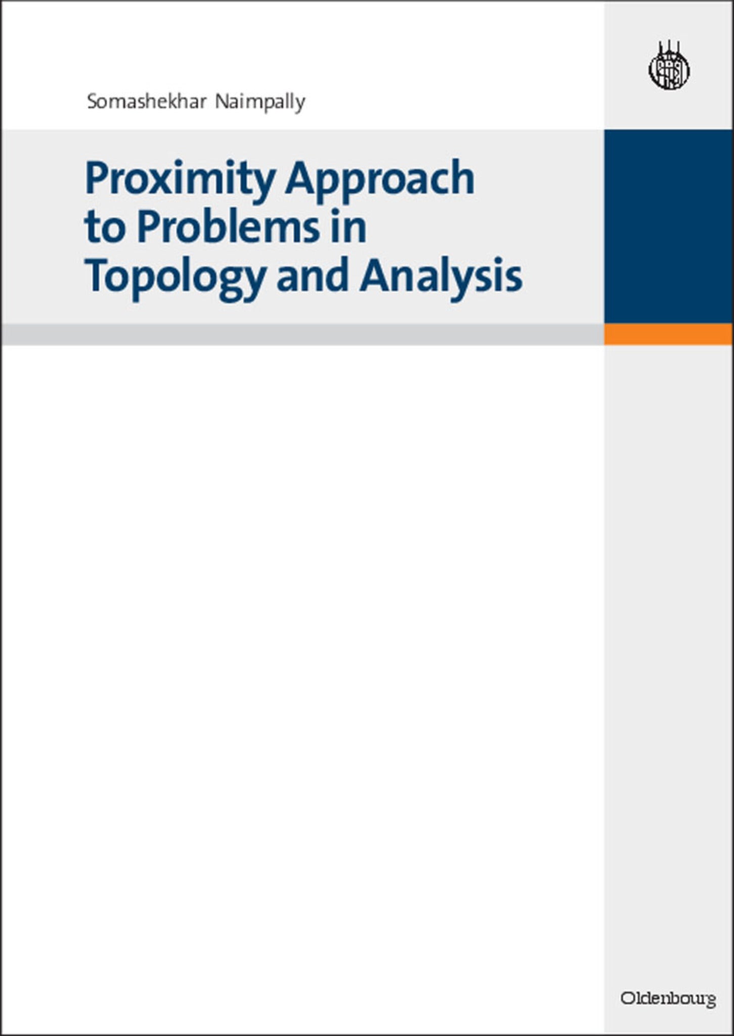 Cover image for Proximity Approach to Problems in Topology and Analysis ISBN 9783486589177