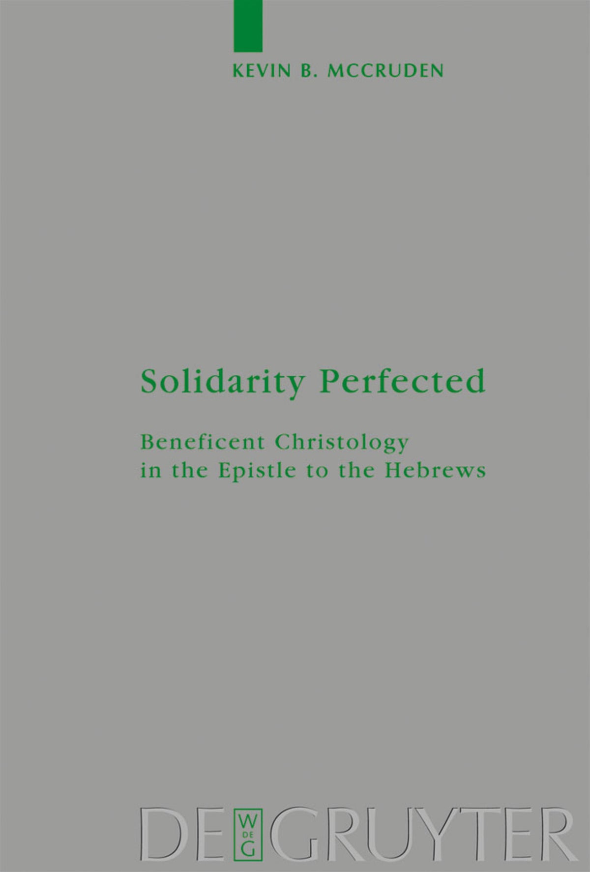 Cover image for Solidarity Perfected ISBN 9783110205541