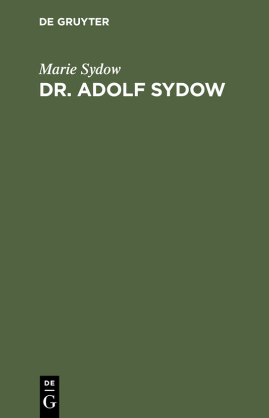 Dr. Adolf Sydow