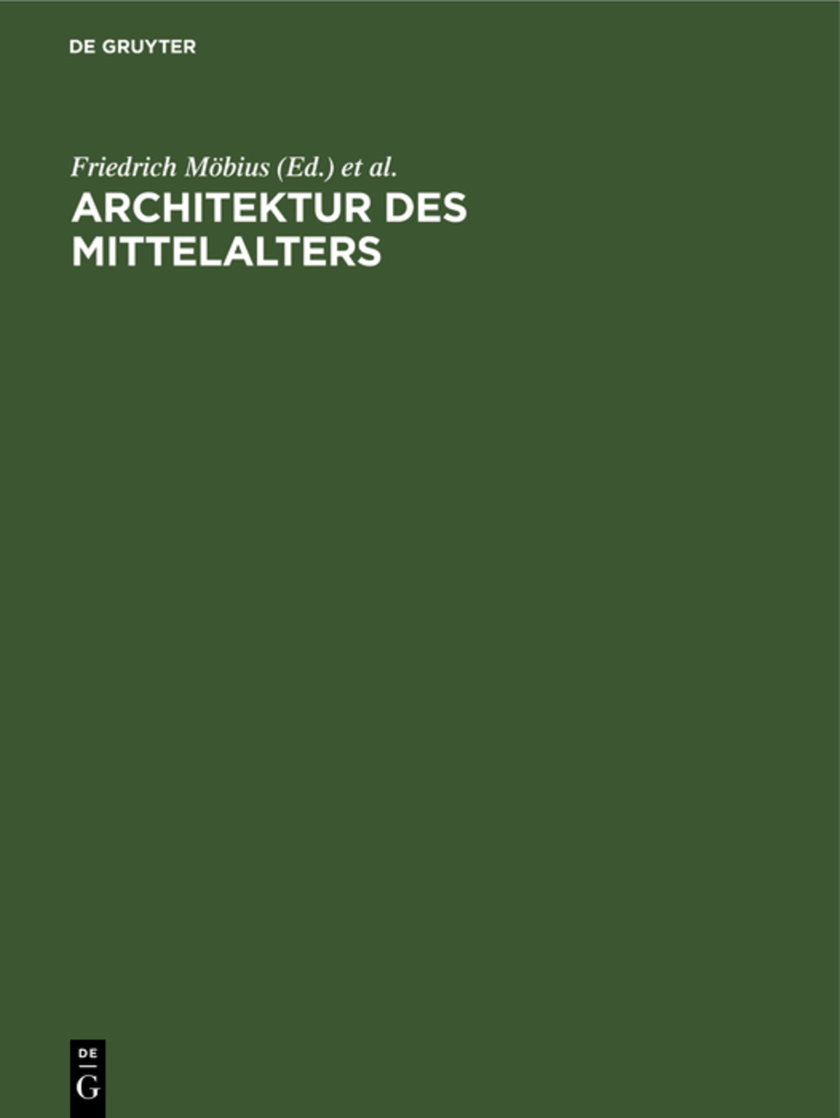 Cover image for Architektur des Mittelalters ISBN 9783112529256