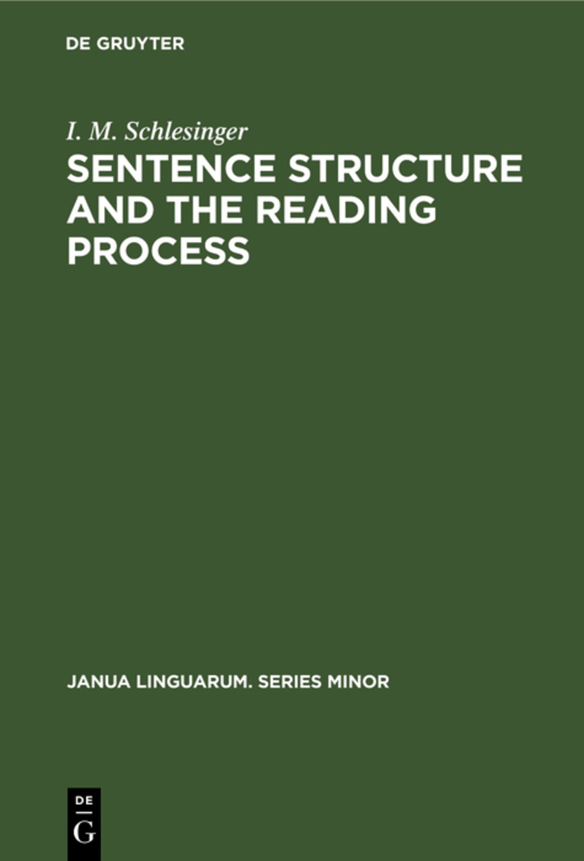Sentence structure and the reading process