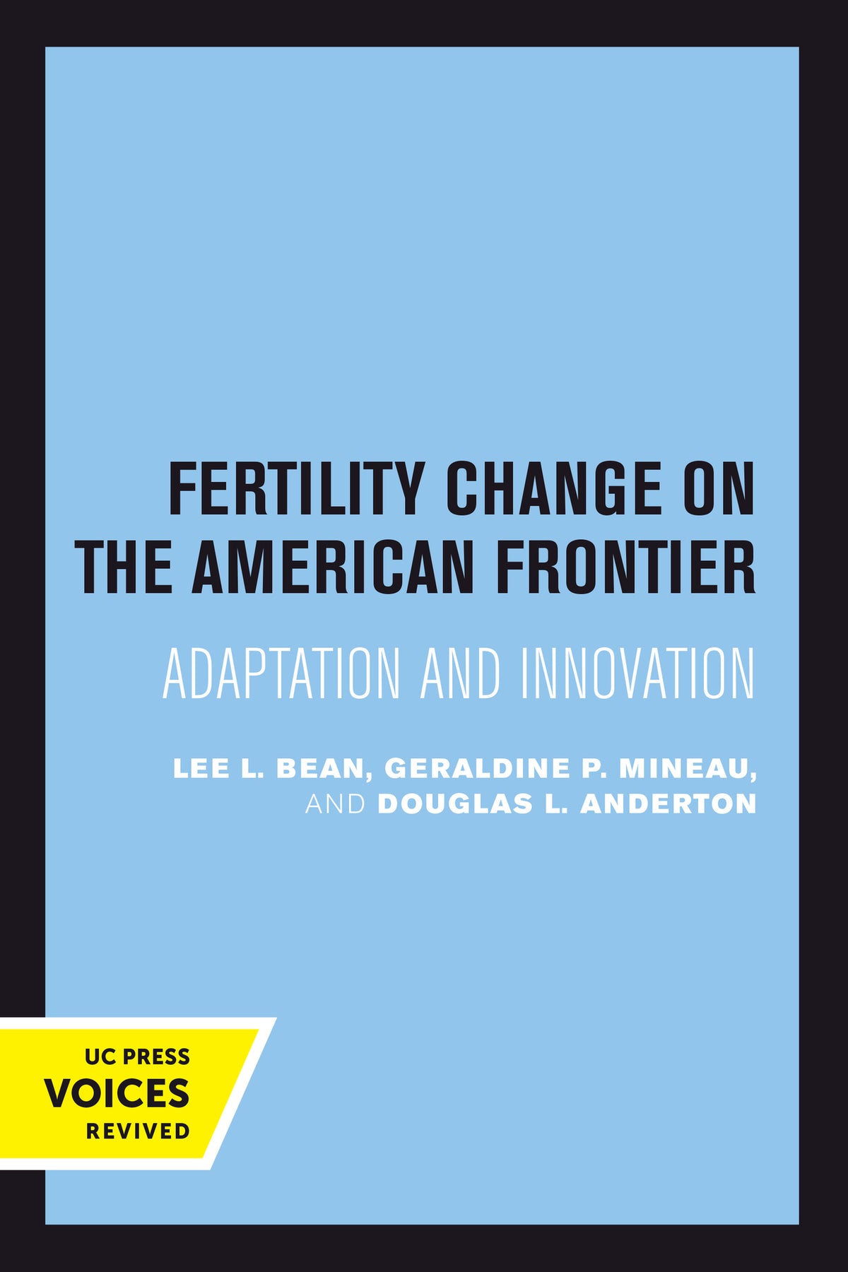 Cover image for Fertility Change on the American Frontier ISBN 9780520301573