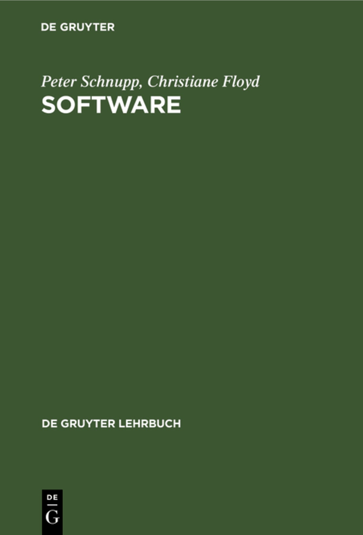 Cover image for Software ISBN 9783110078657