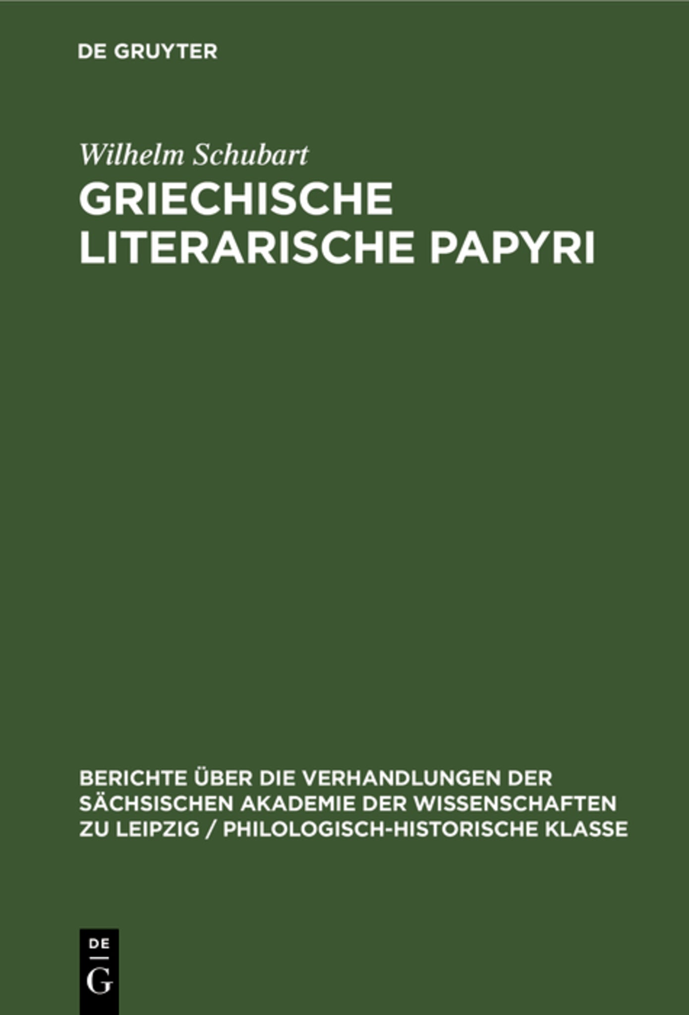 Griechische literarische Papyri