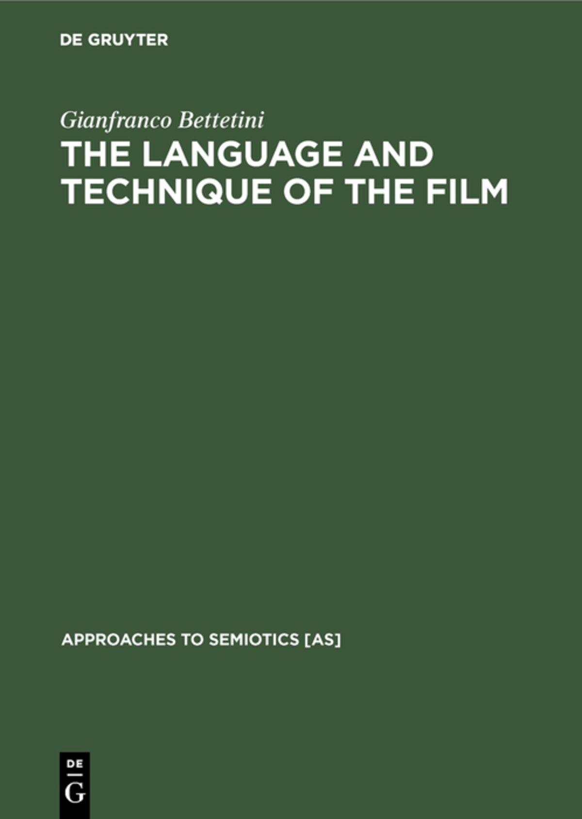 The Language and Technique of the Film