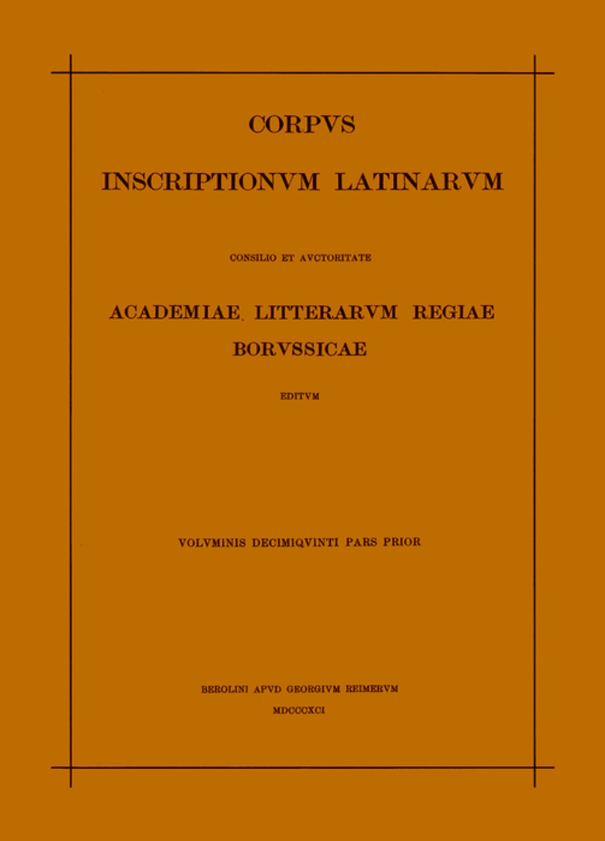 CORP INSCR LAT VOL 15 PARS 1 ND