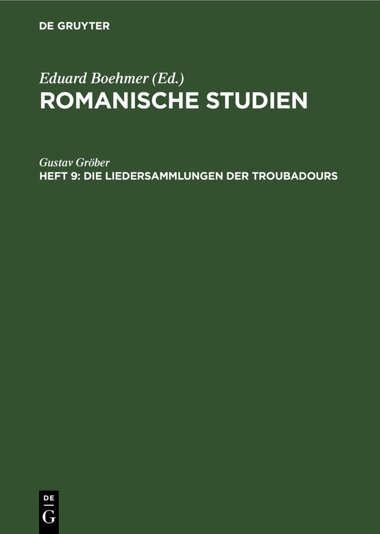 Die Liedersammlungen der Troubadours