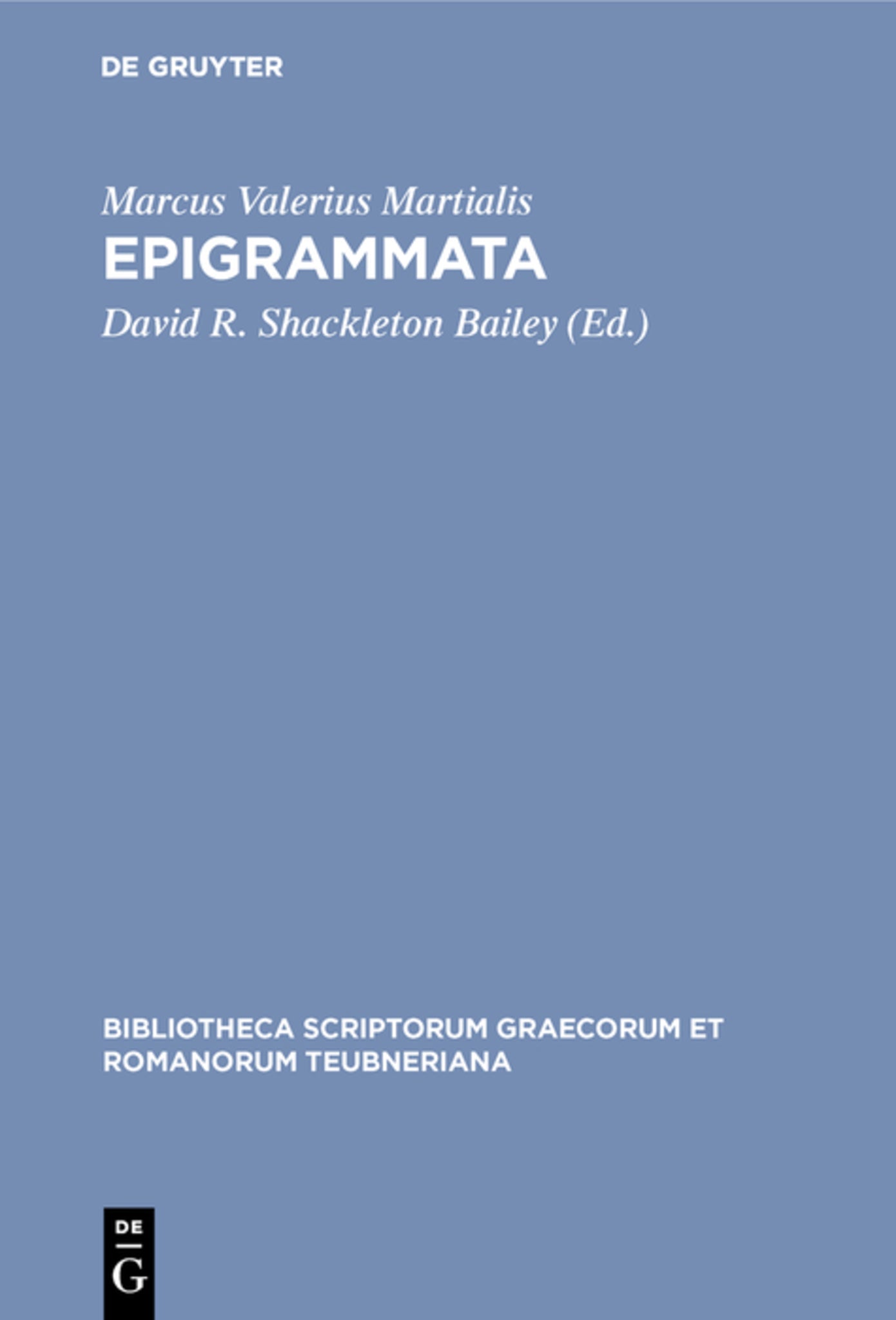 Cover image for Epigrammata ISBN 9783598715310