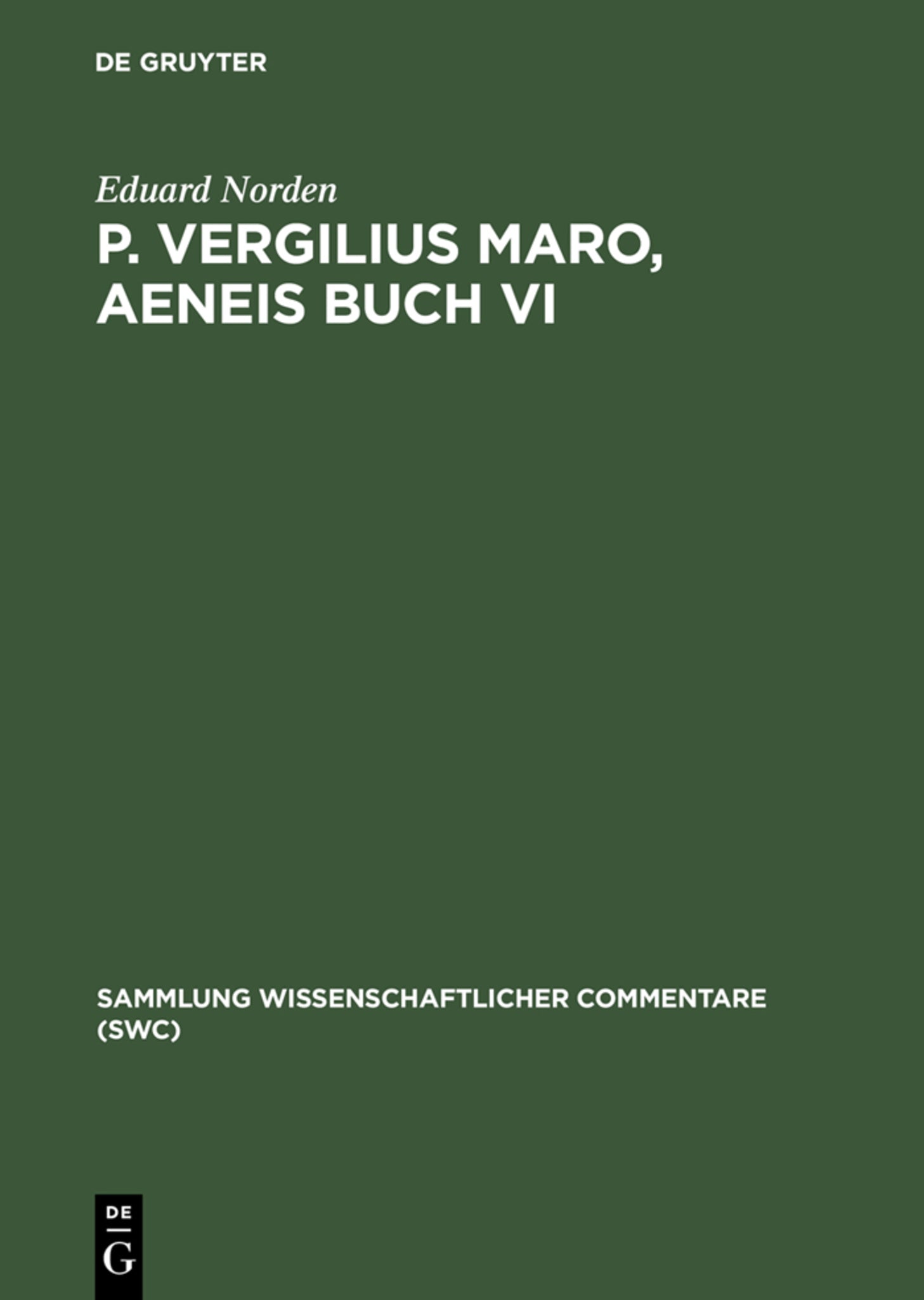 Cover image for P. Vergilius Maro, Aeneis Buch VI ISBN 9783598772252
