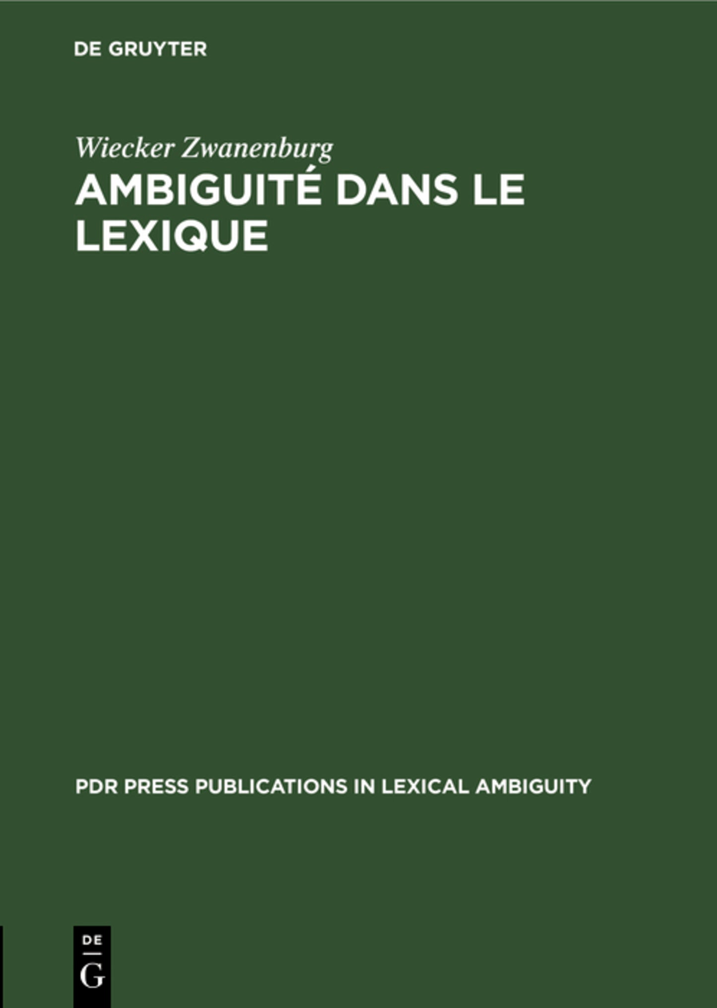 Ambiguité dans le lexique