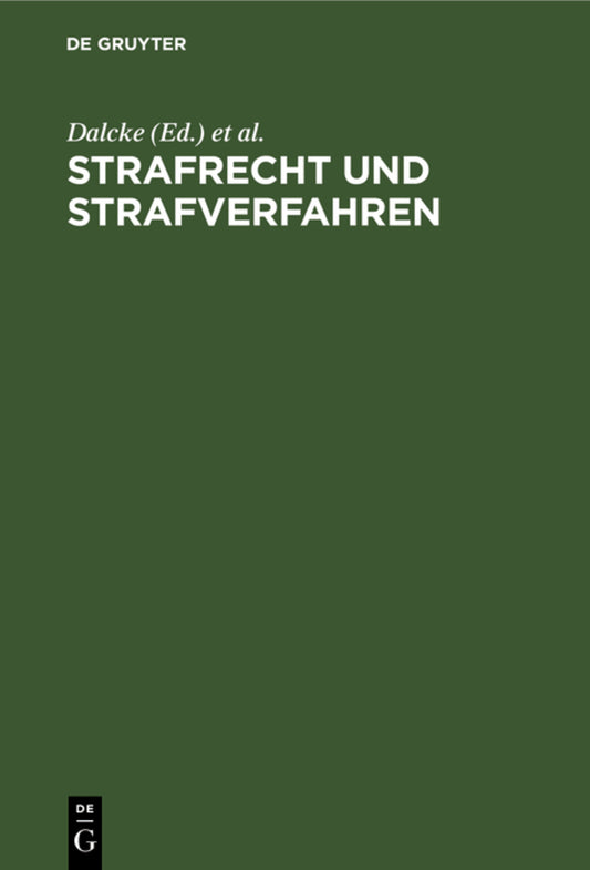 Strafrecht und Strafverfahren