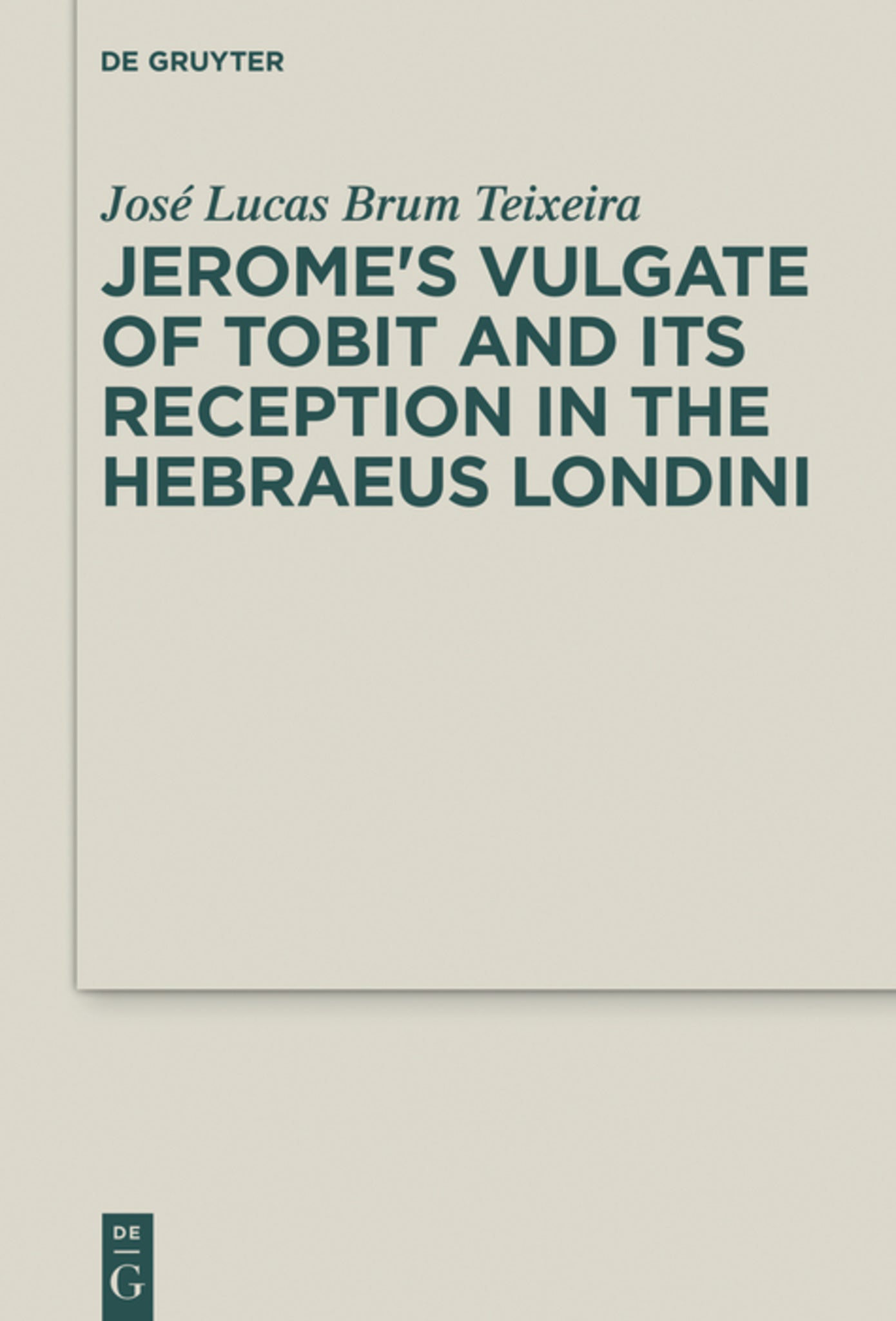 A Jewish Reading of Jerome’s Tobias