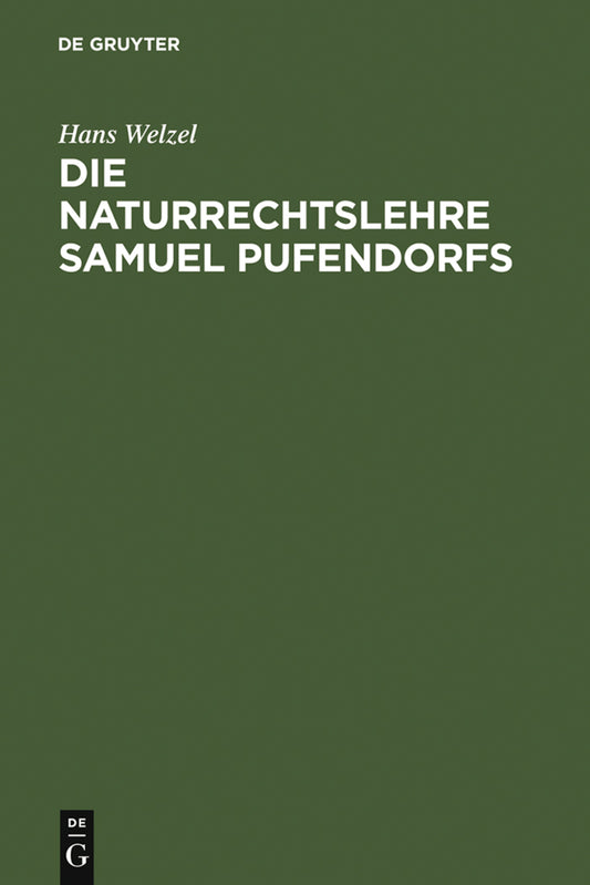 Die Naturrechtslehre Samuel Pufendorfs