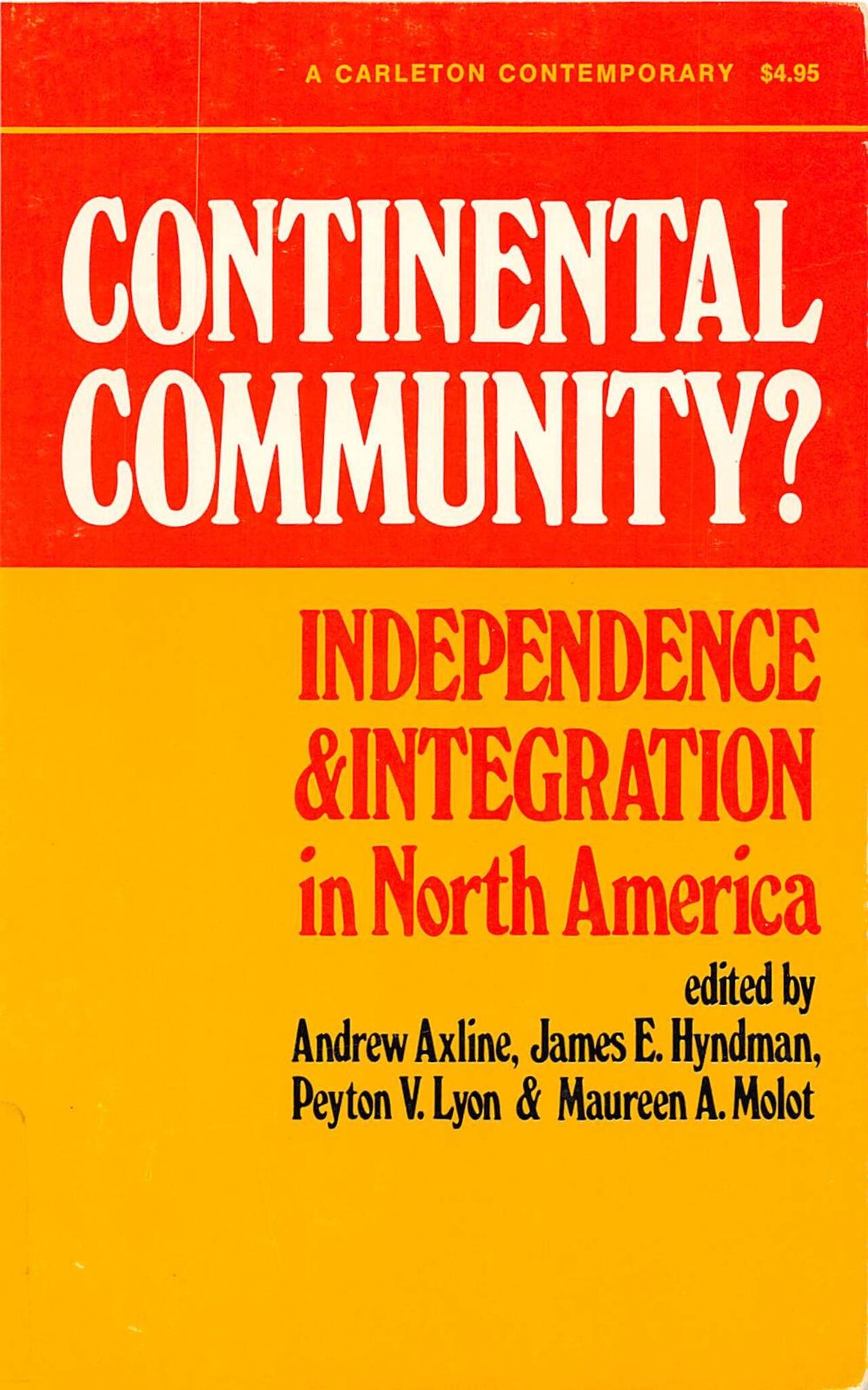 Cover image for Continental Community? ISBN 9780773595811