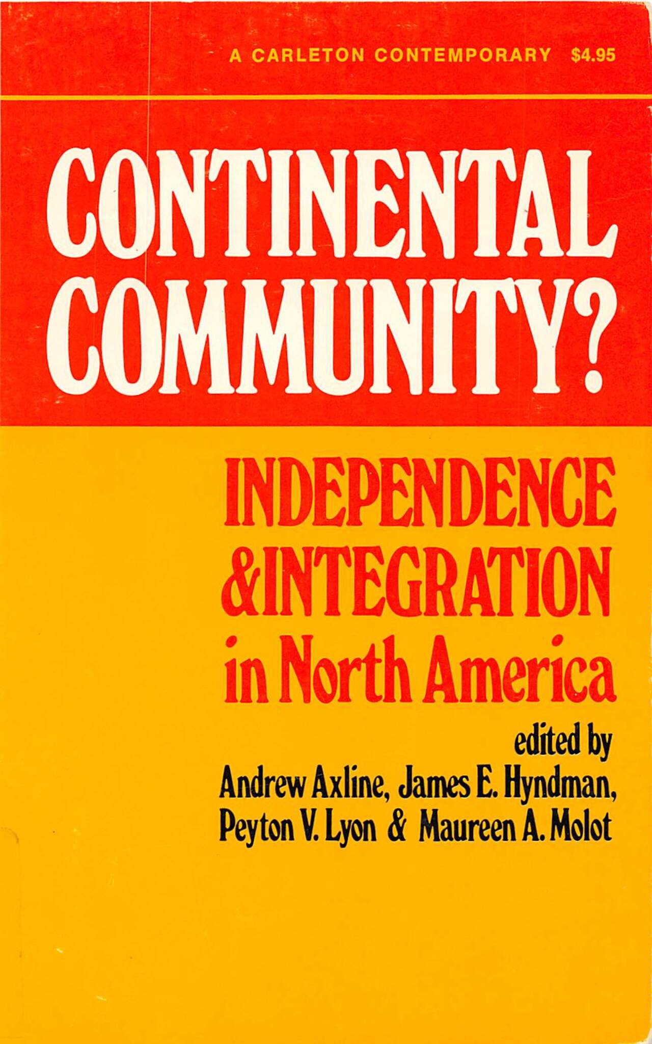 Cover image for Continental Community? ISBN 9780773595811
