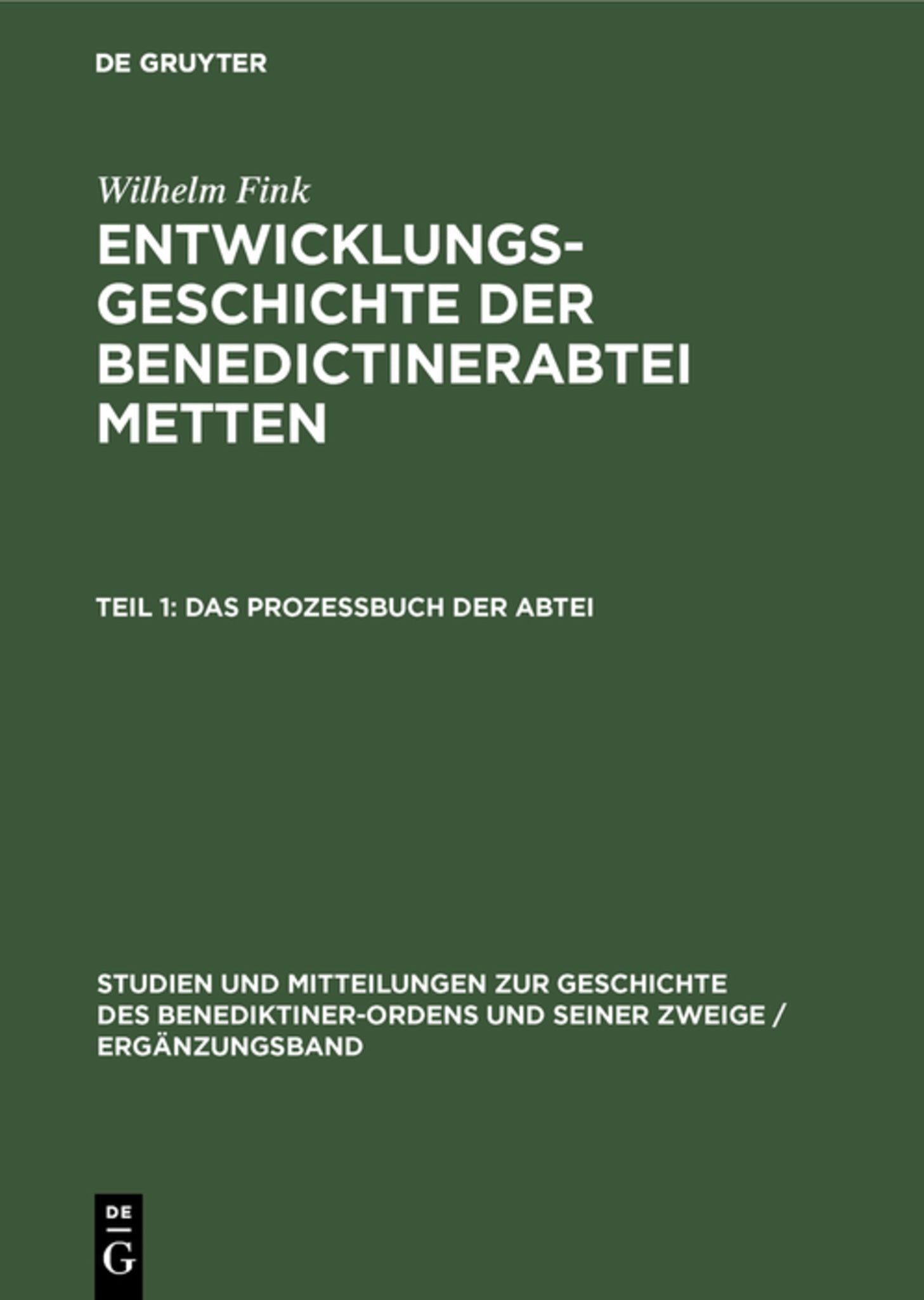 Das Profeßbuch der Abtei