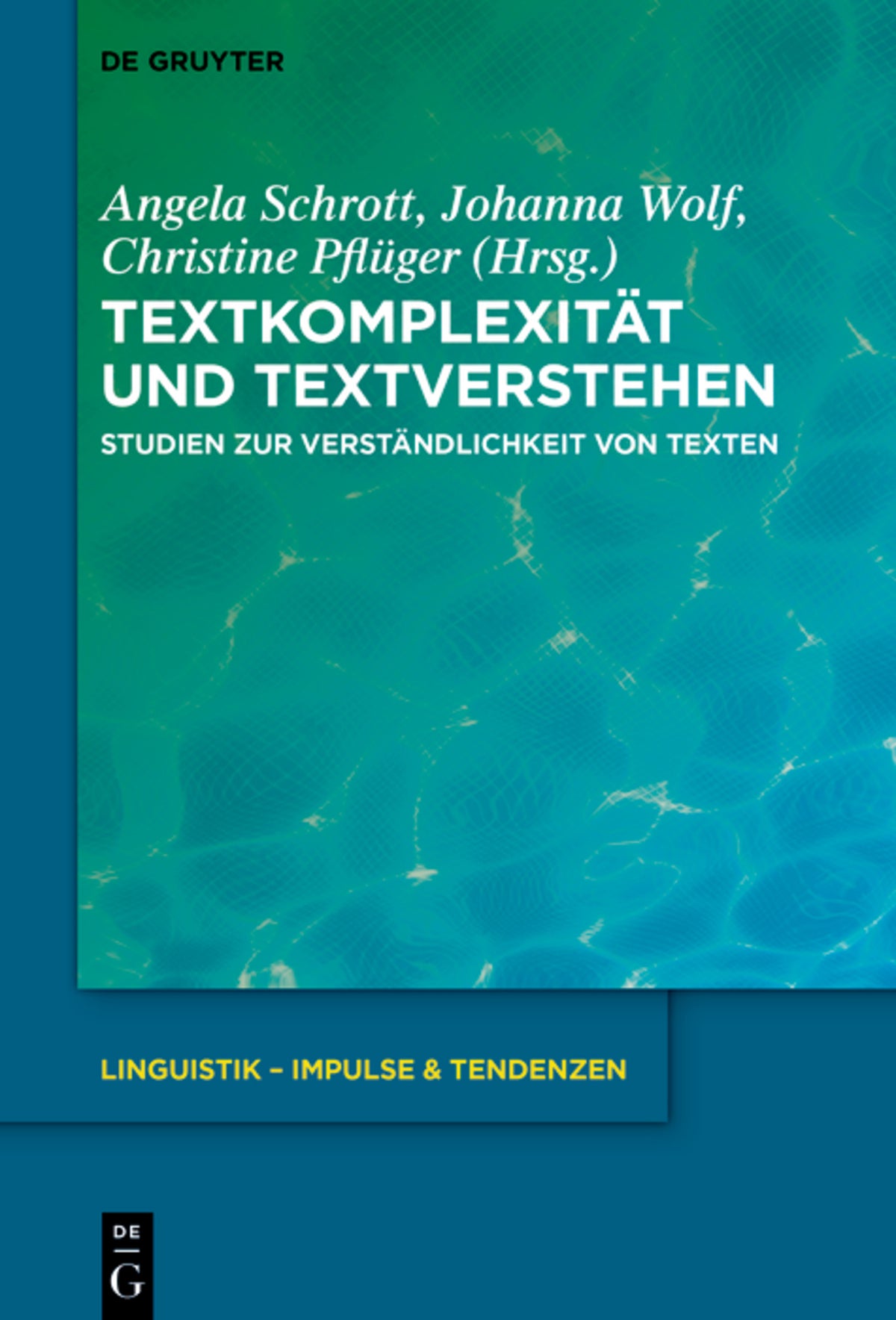 Cover image for Textkomplexität und Textverstehen ISBN 9783111041209