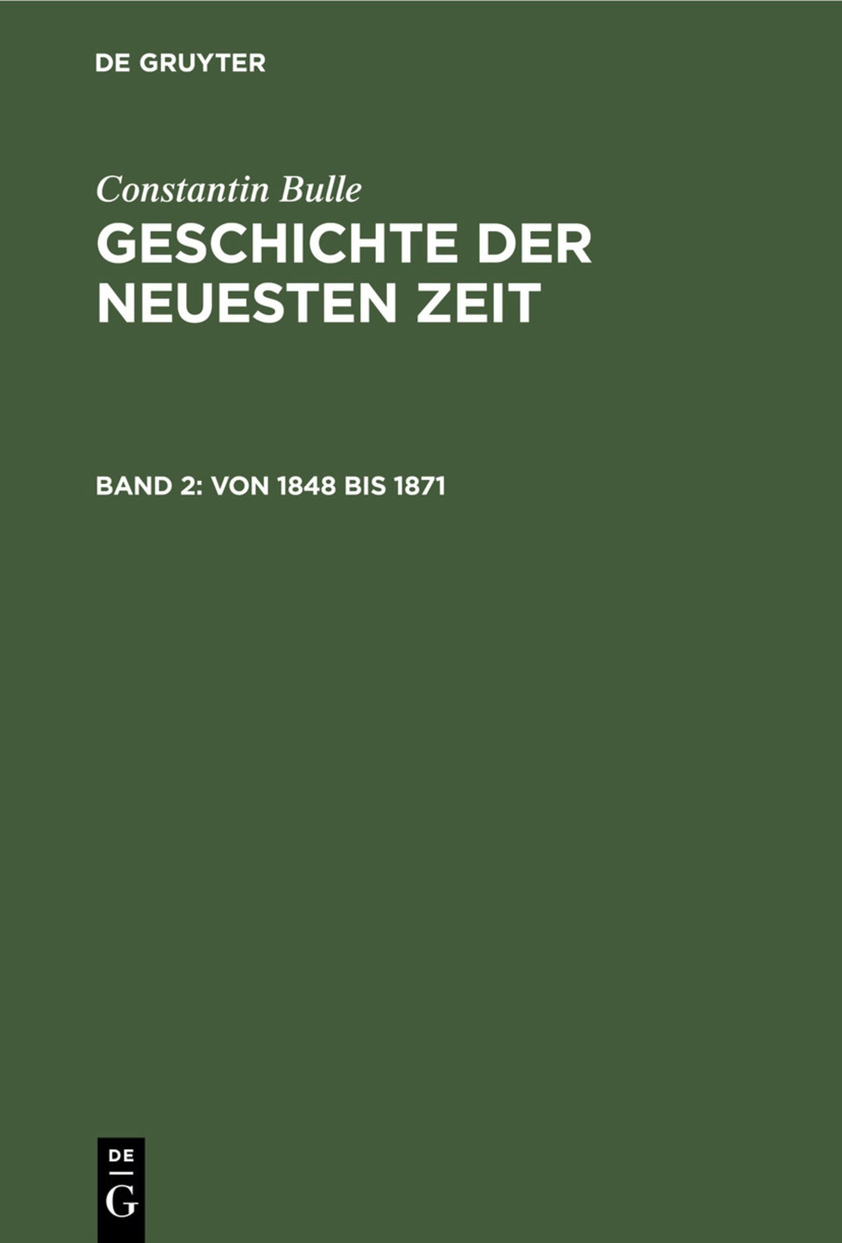 Cover image for Von 1848 bis 1871 ISBN 9783112403631