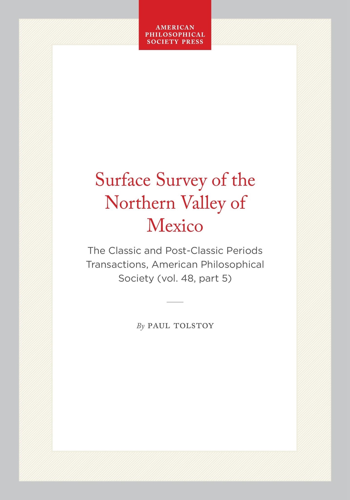 Surface Survey of the Northern Valley of Mexico